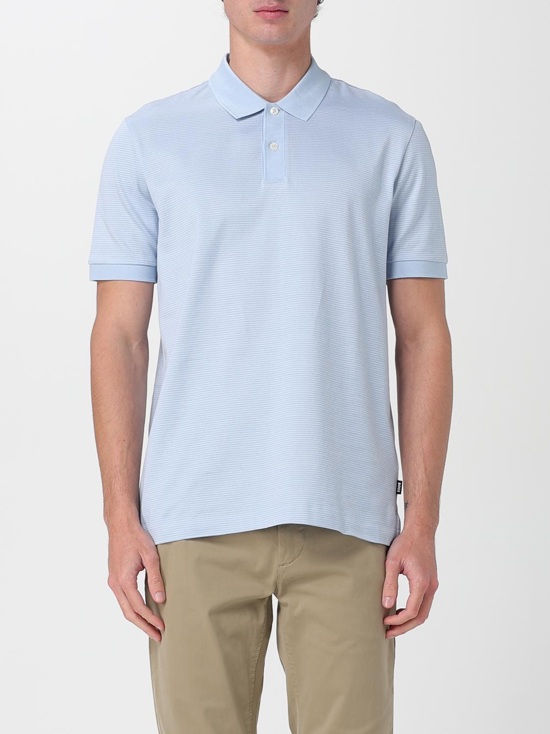 Polo Shirt BOSS Men color Sky Blue