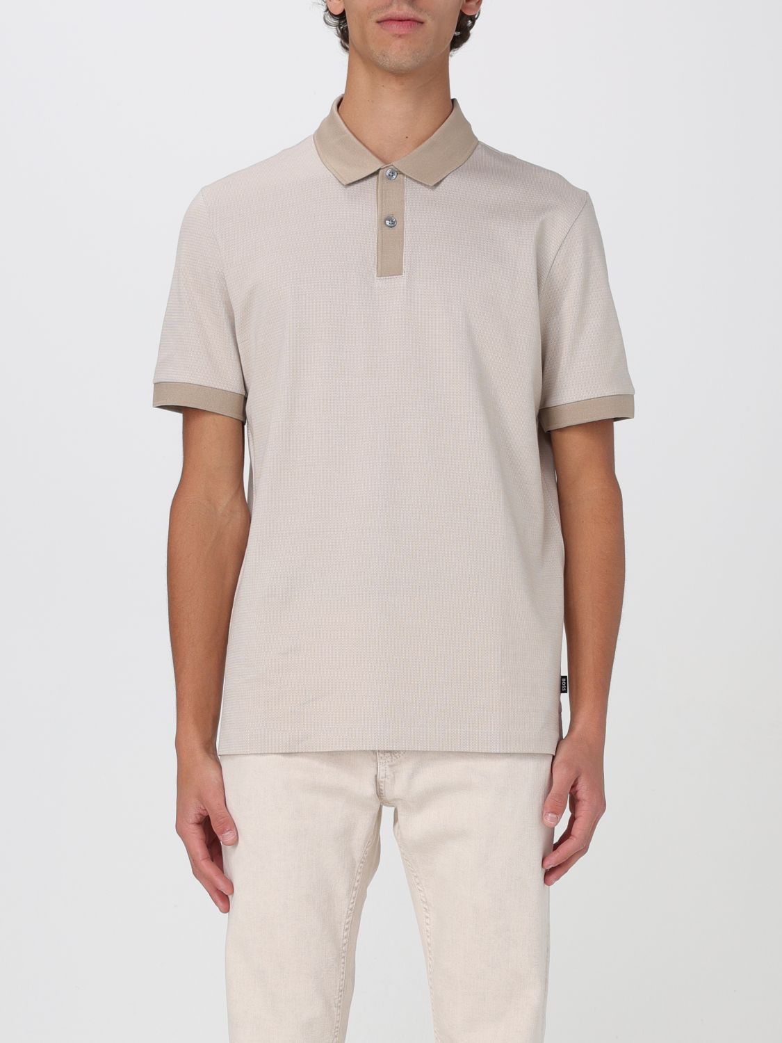 Shop Hugo Boss Polo Shirt Boss Men Color Beige