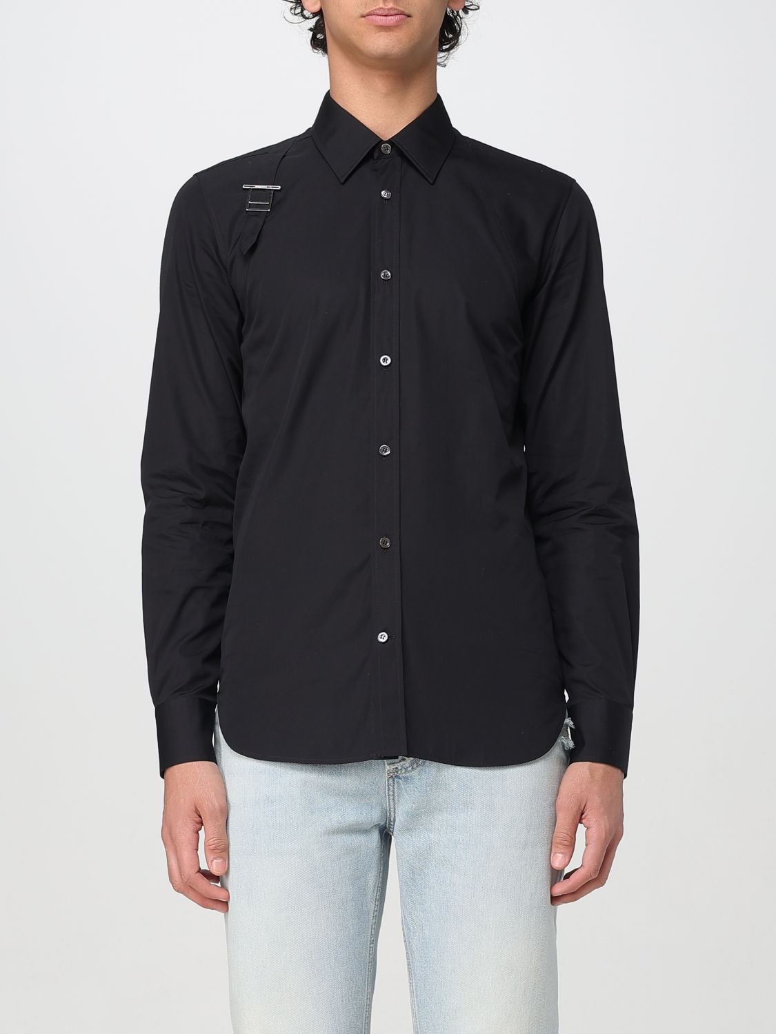 Shop Alexander Mcqueen Shirt Men Color Black In Schwarz