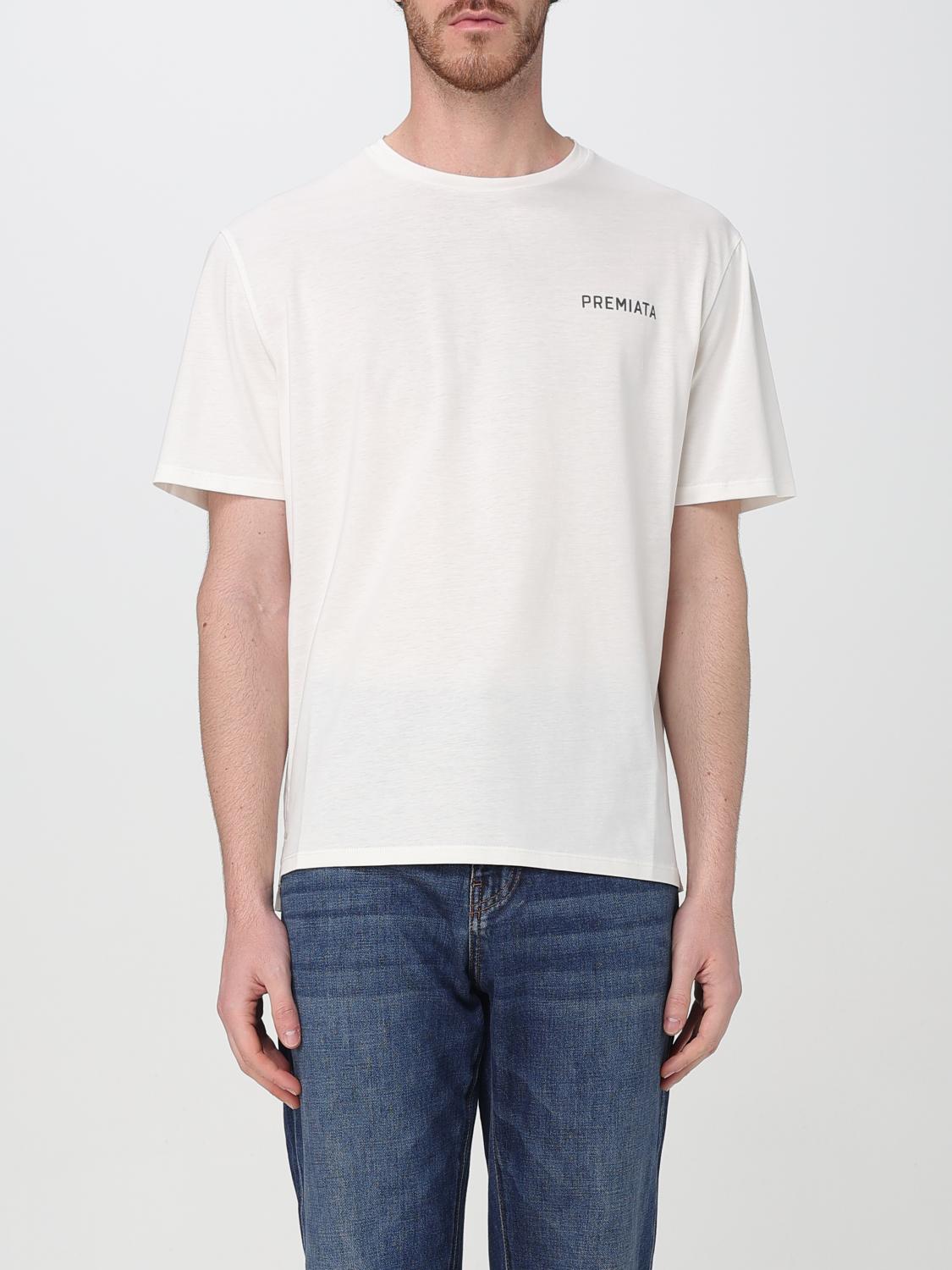 Premiata Contrasting-detail Side-slits T-shirt In White