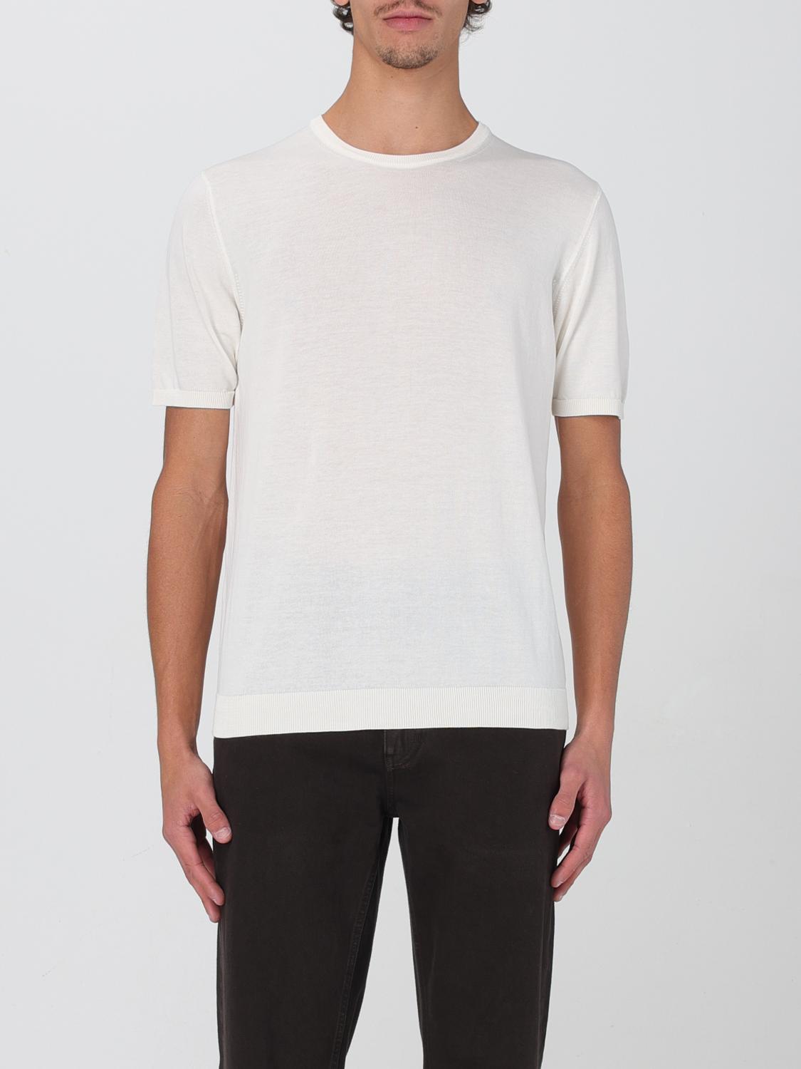 Tシャツ・カットソー ROBERTO COLLINA Men T Shirts RB10121RB10 01 WHITE Roberto Collina White ribbed cotton T-shirt | TheDoubleF