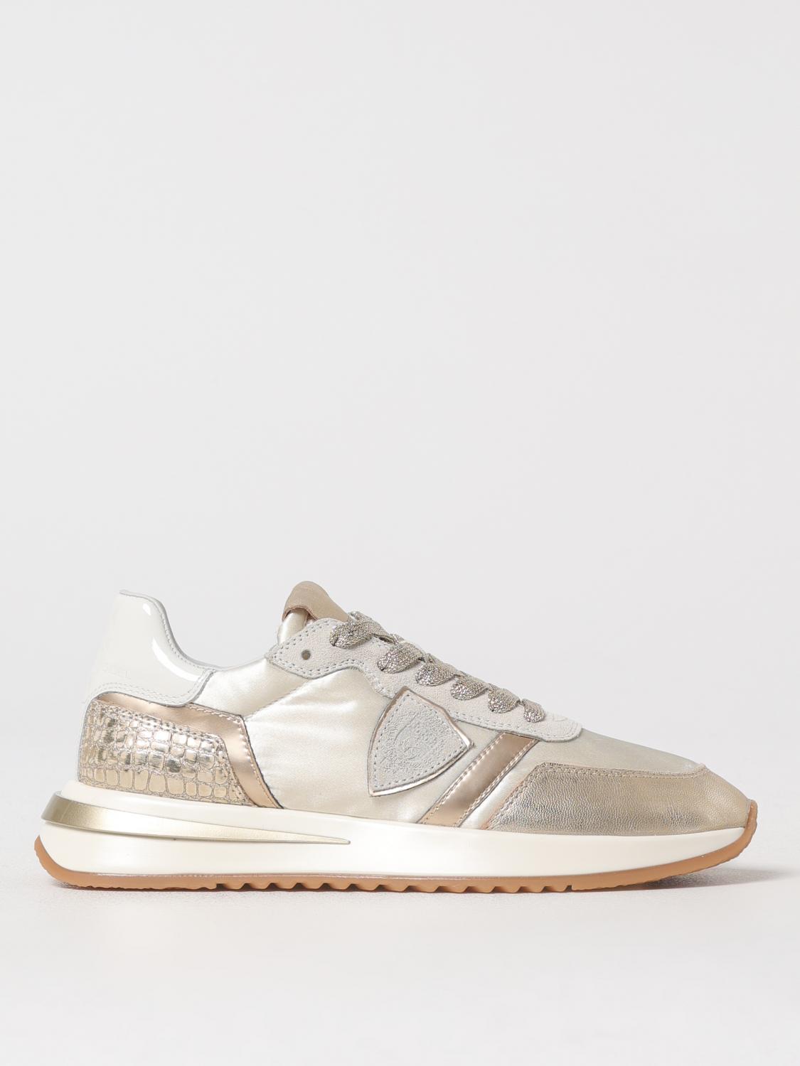Shop Philippe Model Sneakers Woman Color Gold