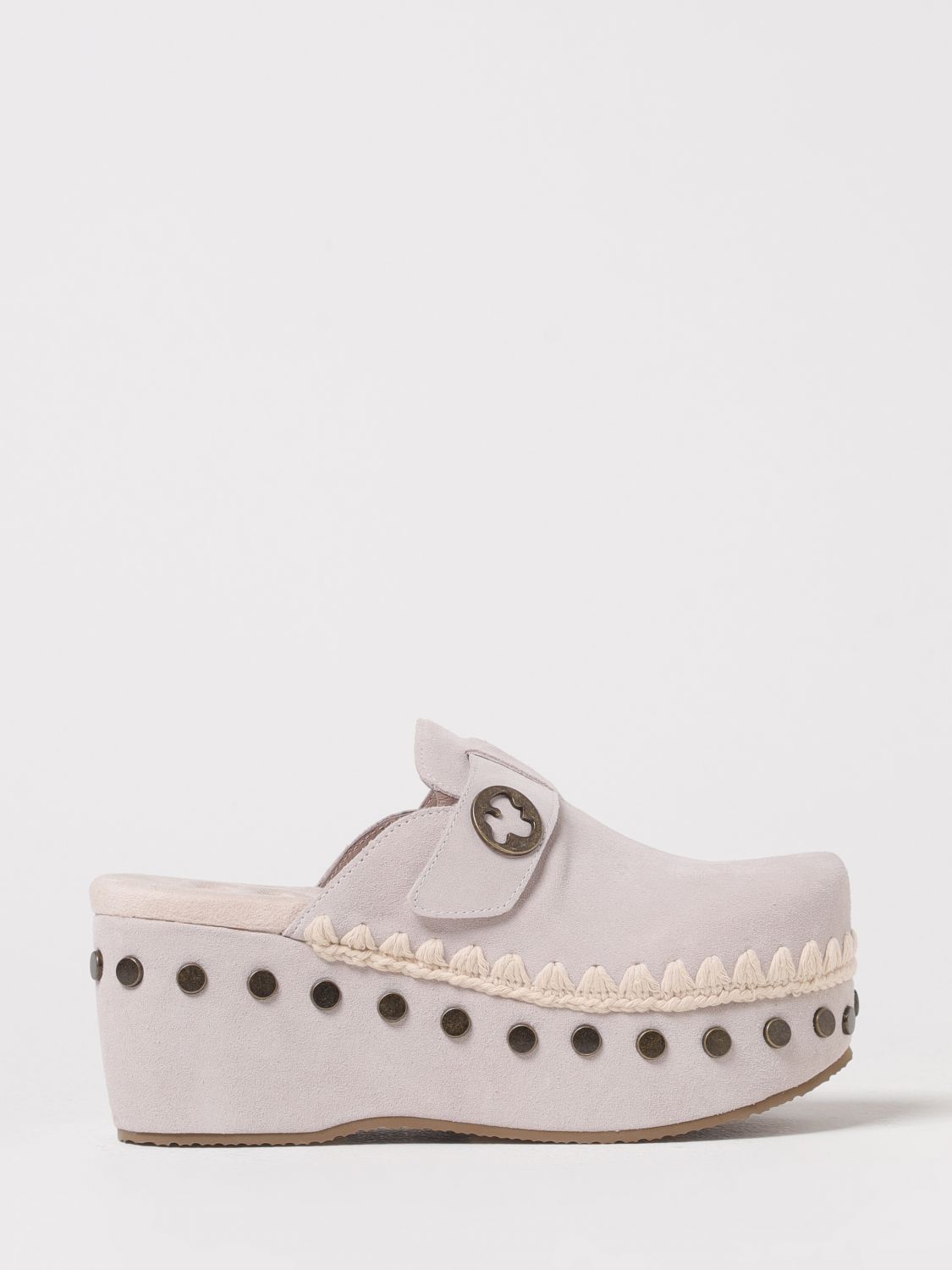 Mou Jute Clog Sabot In Pink