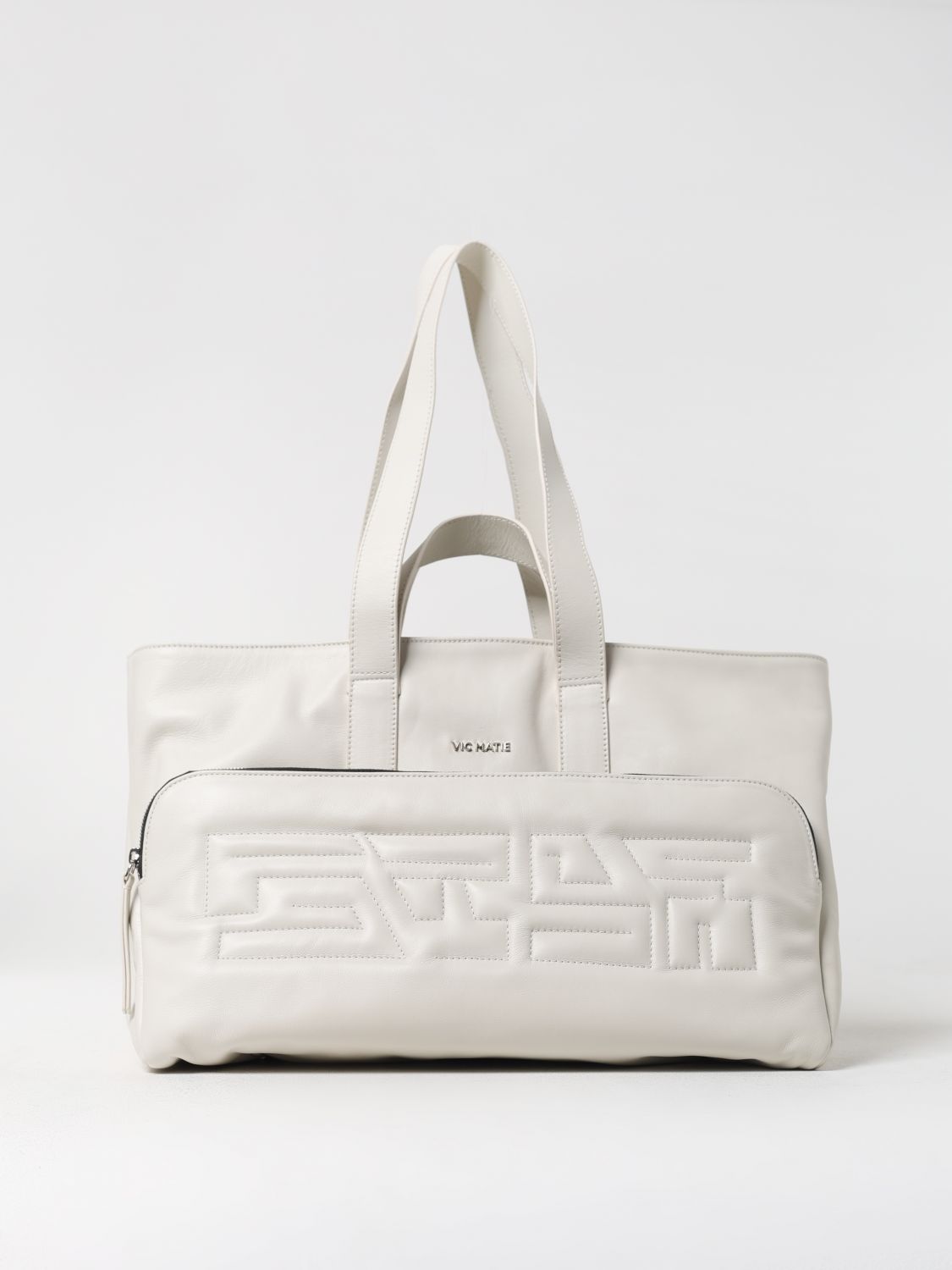 Shop Vic Matie Shoulder Bag Vic Matié Woman Color White