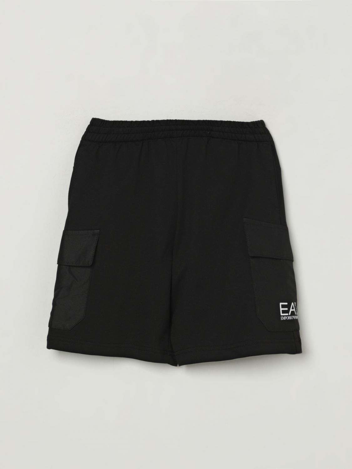 Shop Ea7 Shorts Kids Color Black