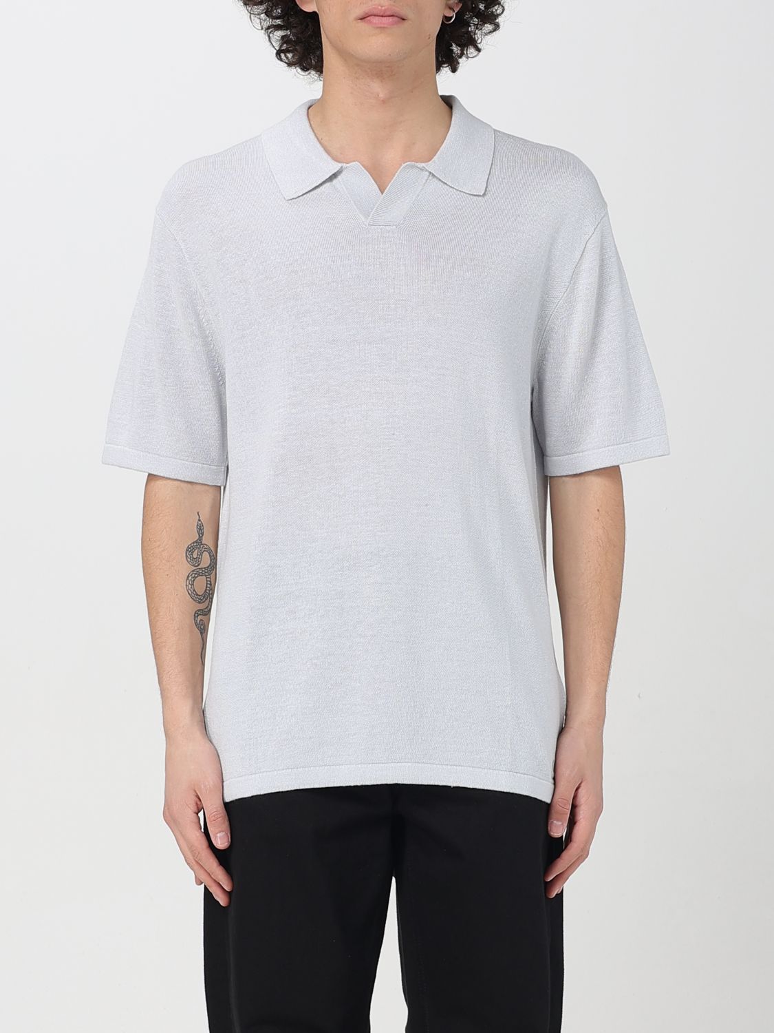 Shop Calvin Klein Polo Shirt Men Color Grey
