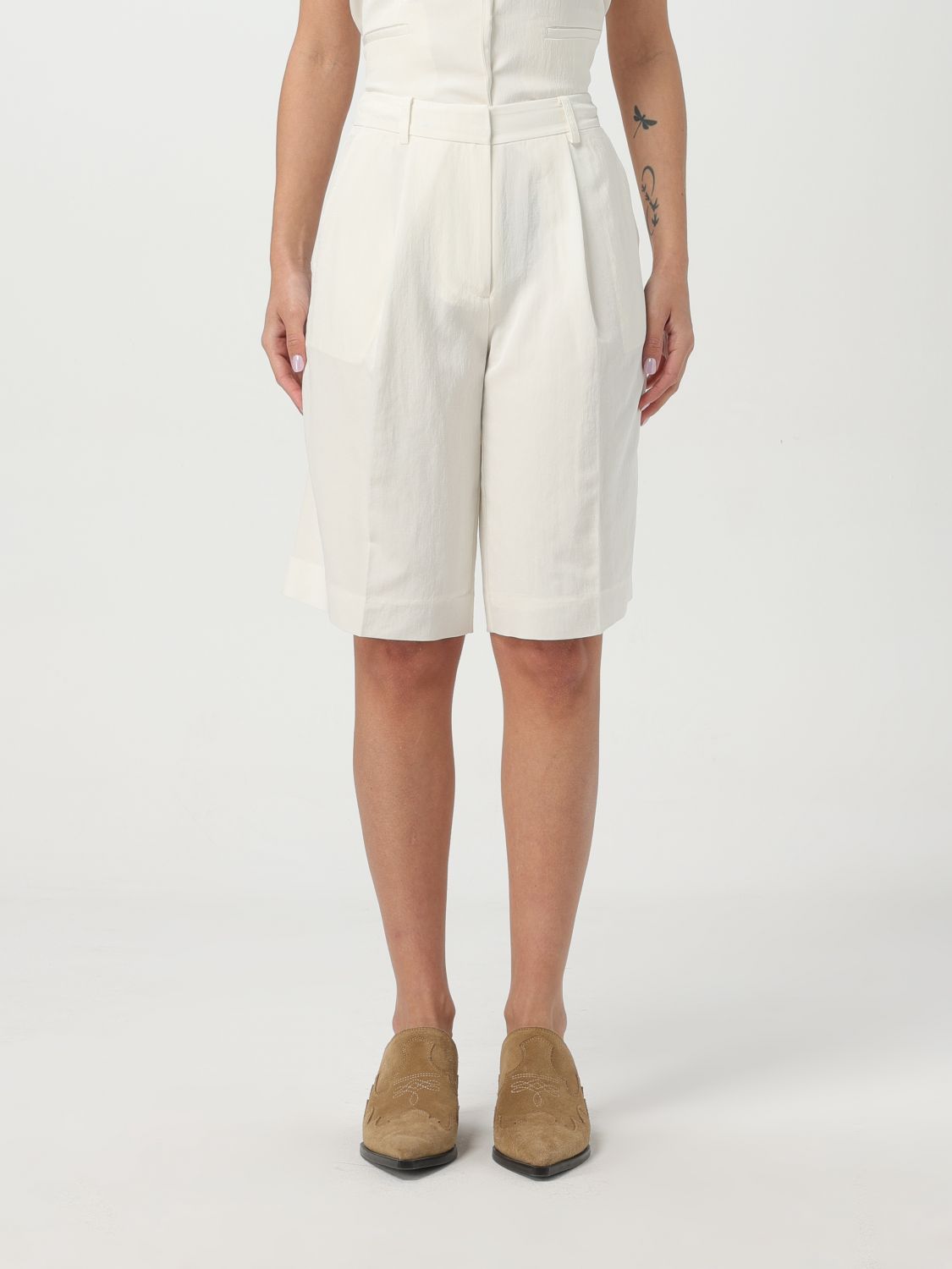 Shop Calvin Klein Short Woman Color White In Weiss