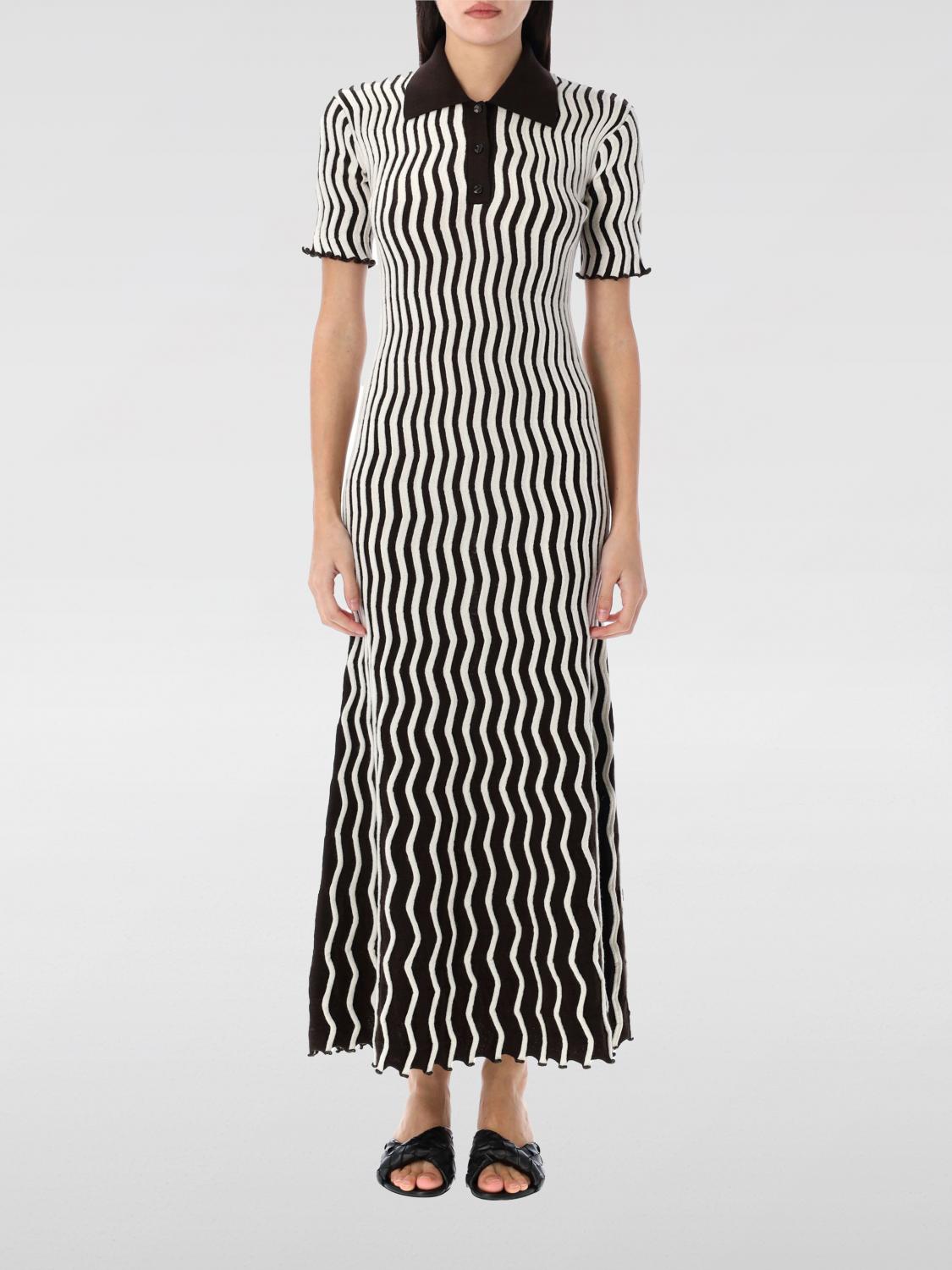 Shop Bottega Veneta Dress  Woman Color Brown