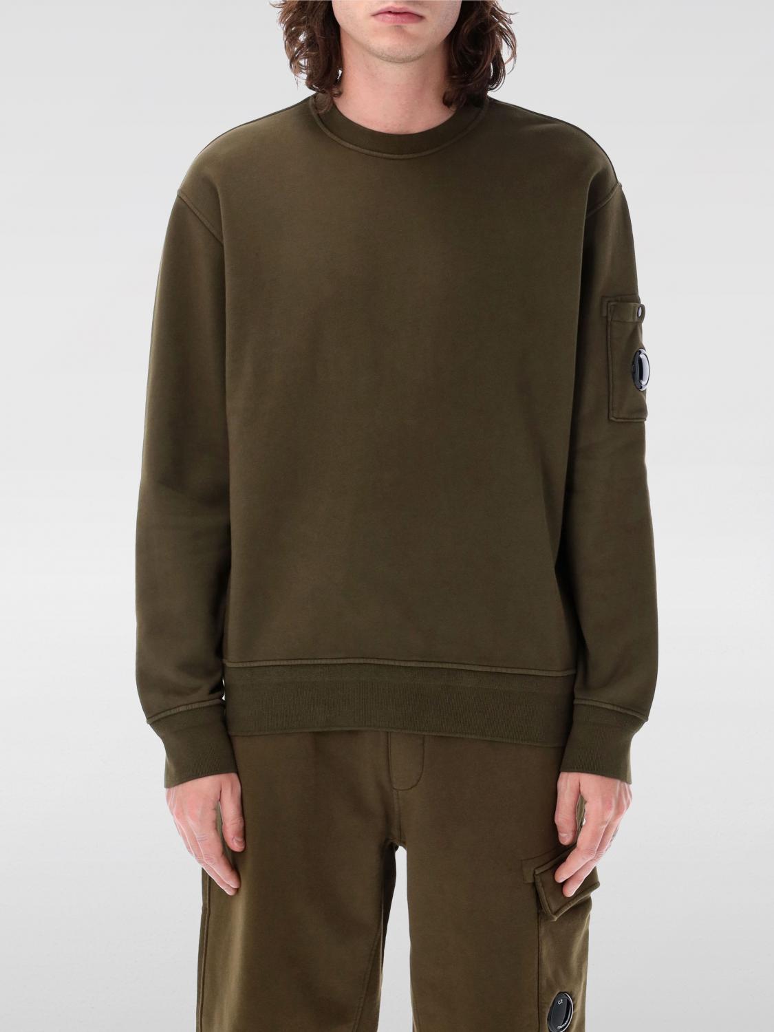 C.p. Company C.p.company Fleece Lens Sweatshirt In Green