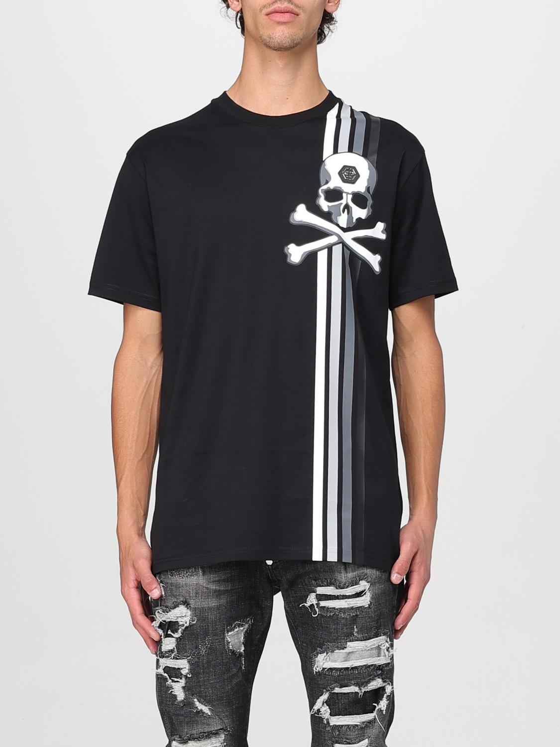 Philipp Plein Black Ss Hexagon T-shirt In Black