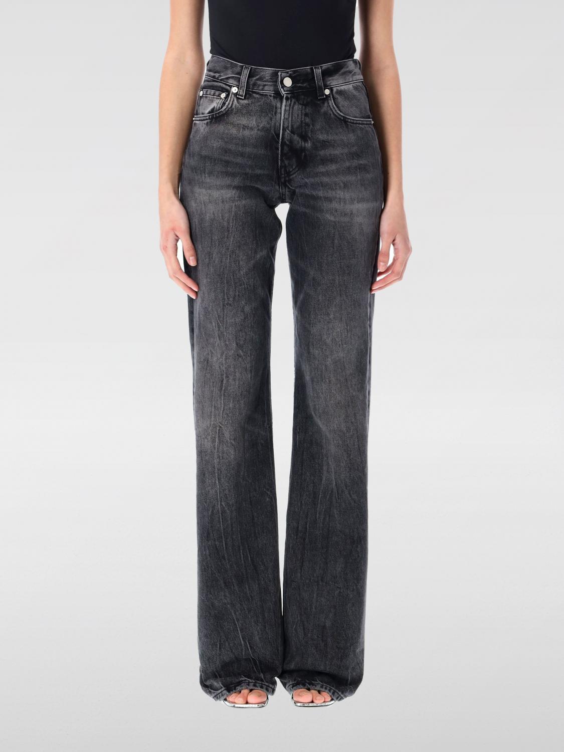 Haikure Flora High-waisted Relaxed Fit Flora Jeans In Black