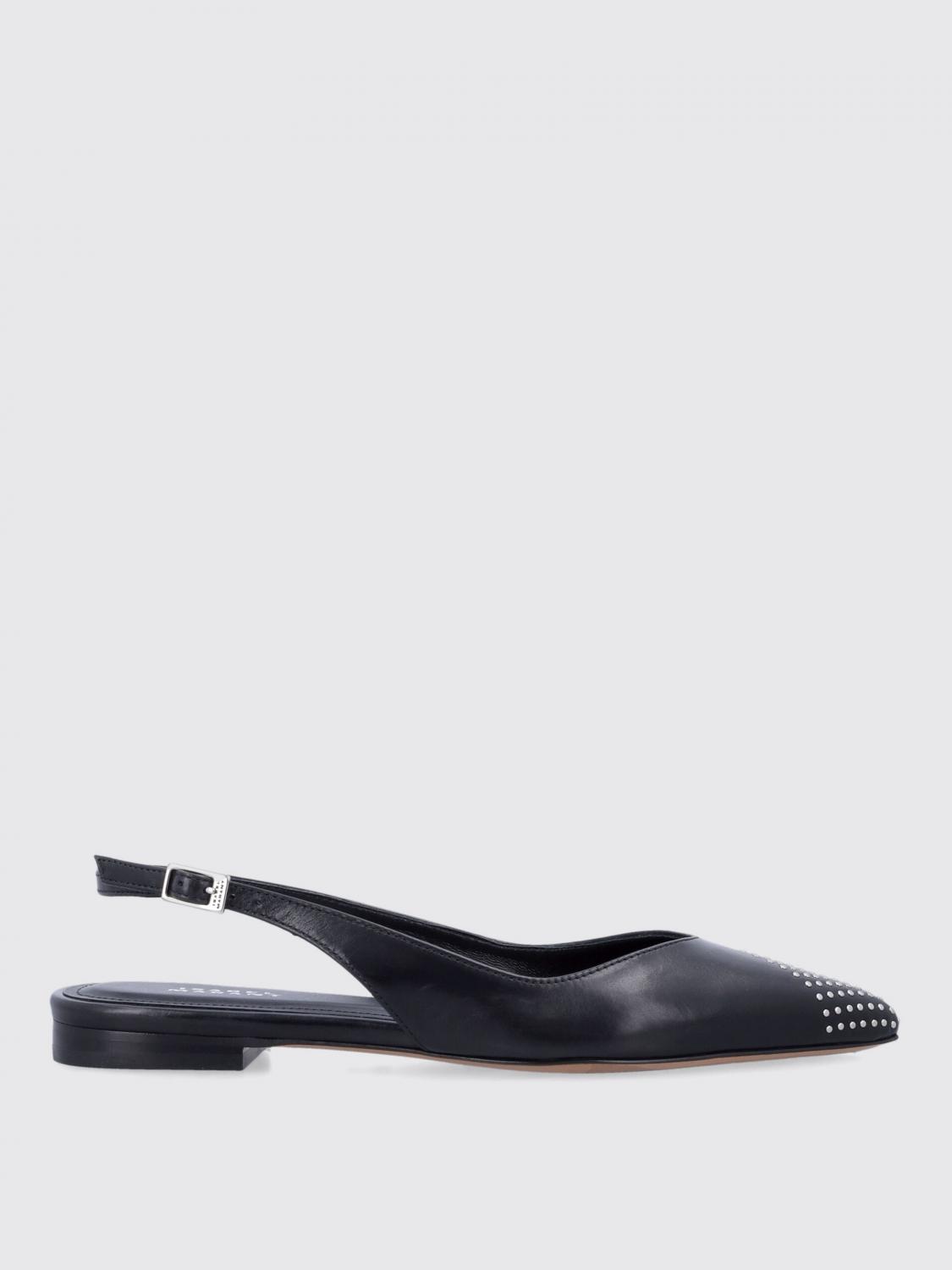Isabel Marant Flat Sling Back Ballerina Shoes In Black