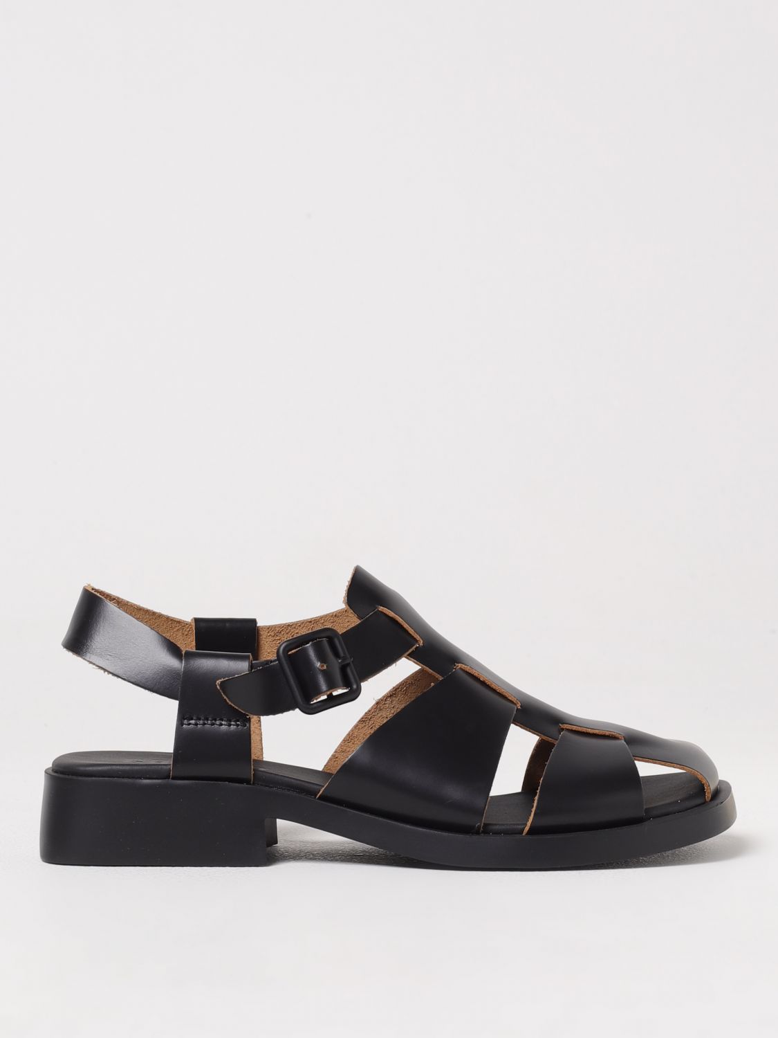 Shop Camper Flat Sandals Woman Color Black In Schwarz