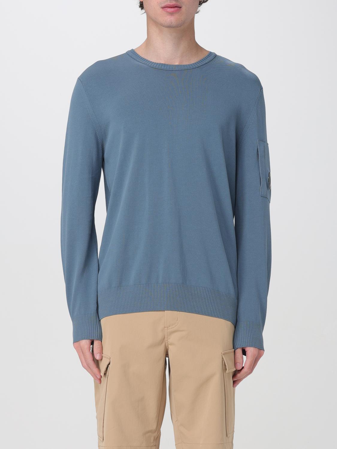 C.p. Company Textured Cotton Crepe Crewneck Sweater In Animal Print