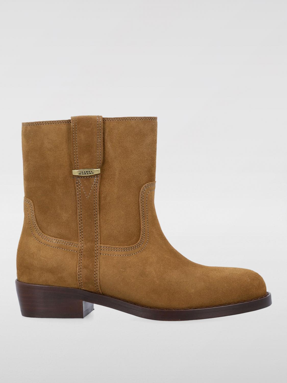 Isabel Marant Biscuit Suede Lylie Ankle Boots In Camel