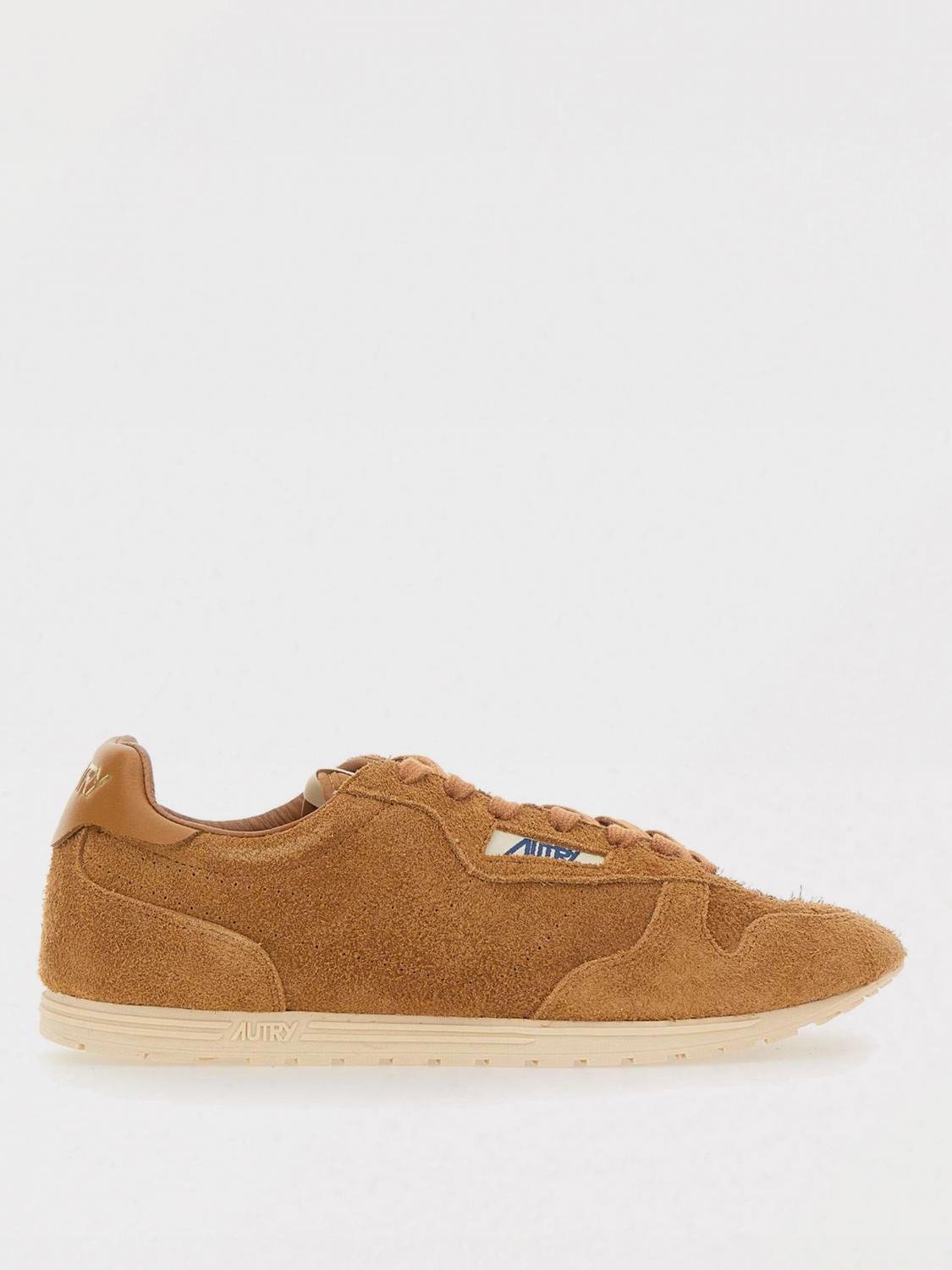 Autry Suede Leather Low Top Sneakers In Brown