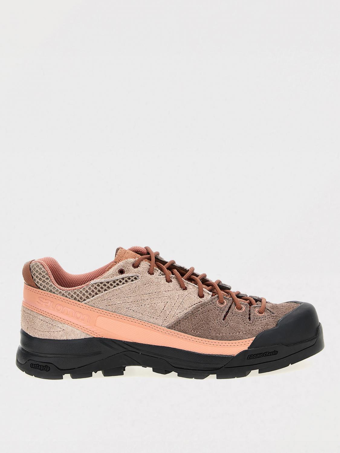 Salomon X-alp Rubber And Mesh-trimmed Suede Sneakers In Pink