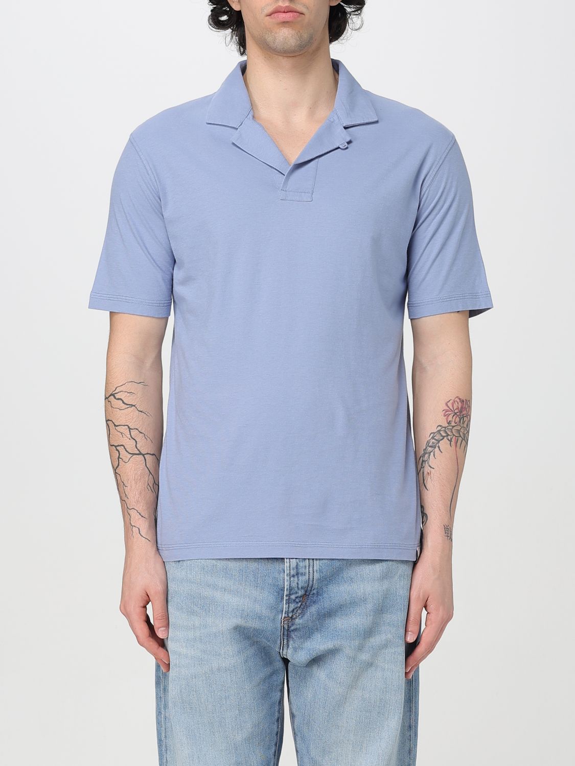 Shop Paolo Pecora Polo Shirt Men Color Navy