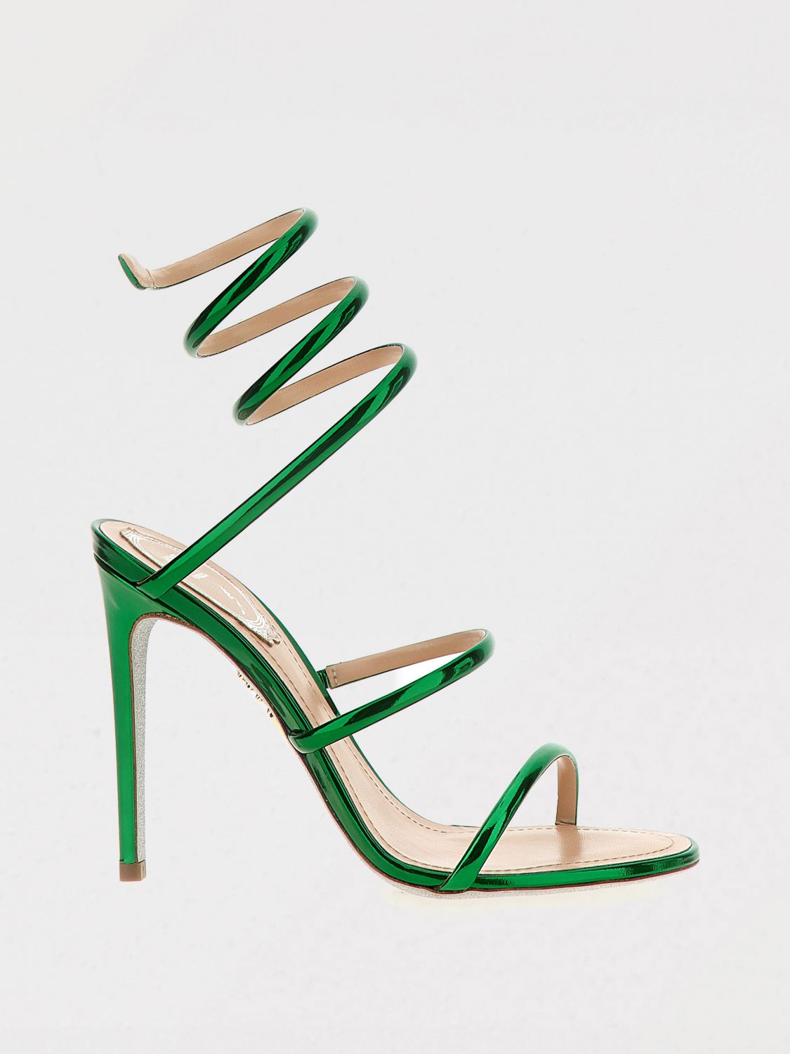 René Caovilla Flat Sandals Rene Caovilla Woman Color Green In Green