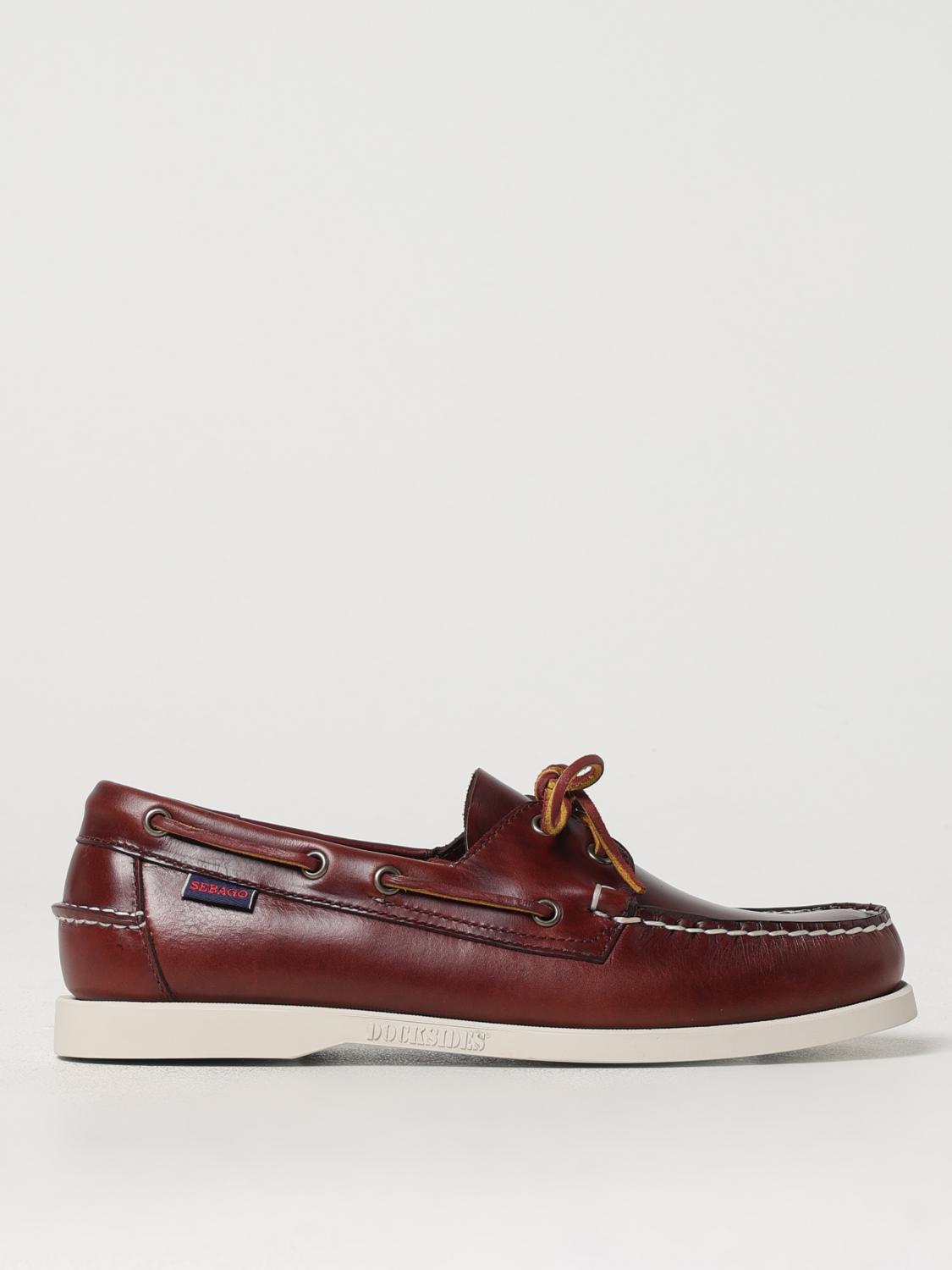Sebago Waxed Portland Boat Shoes Moccassin In ダーク