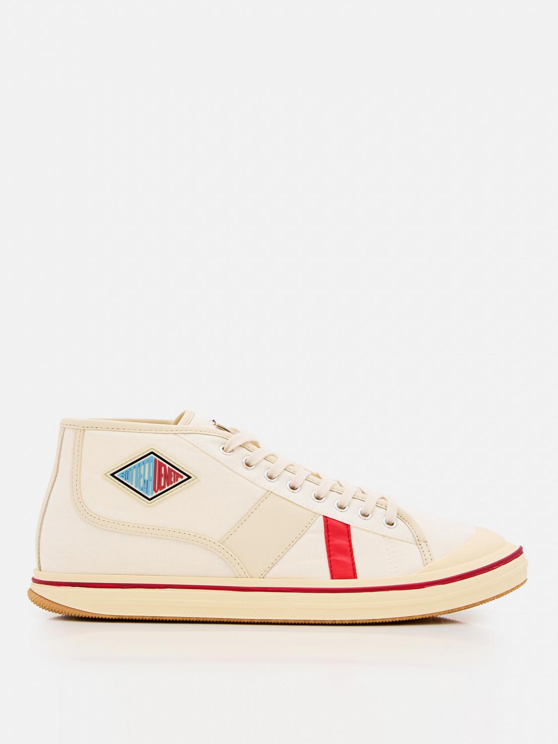 Bottega Veneta Men's Eliot Mid-top Sneakers In Neutral
