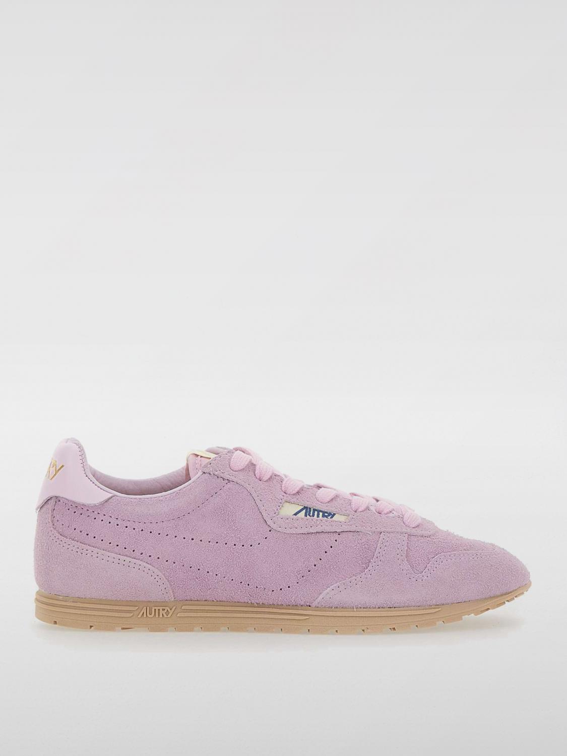 Autry Windspin Retro Suede Low-top Sneakers In Pink