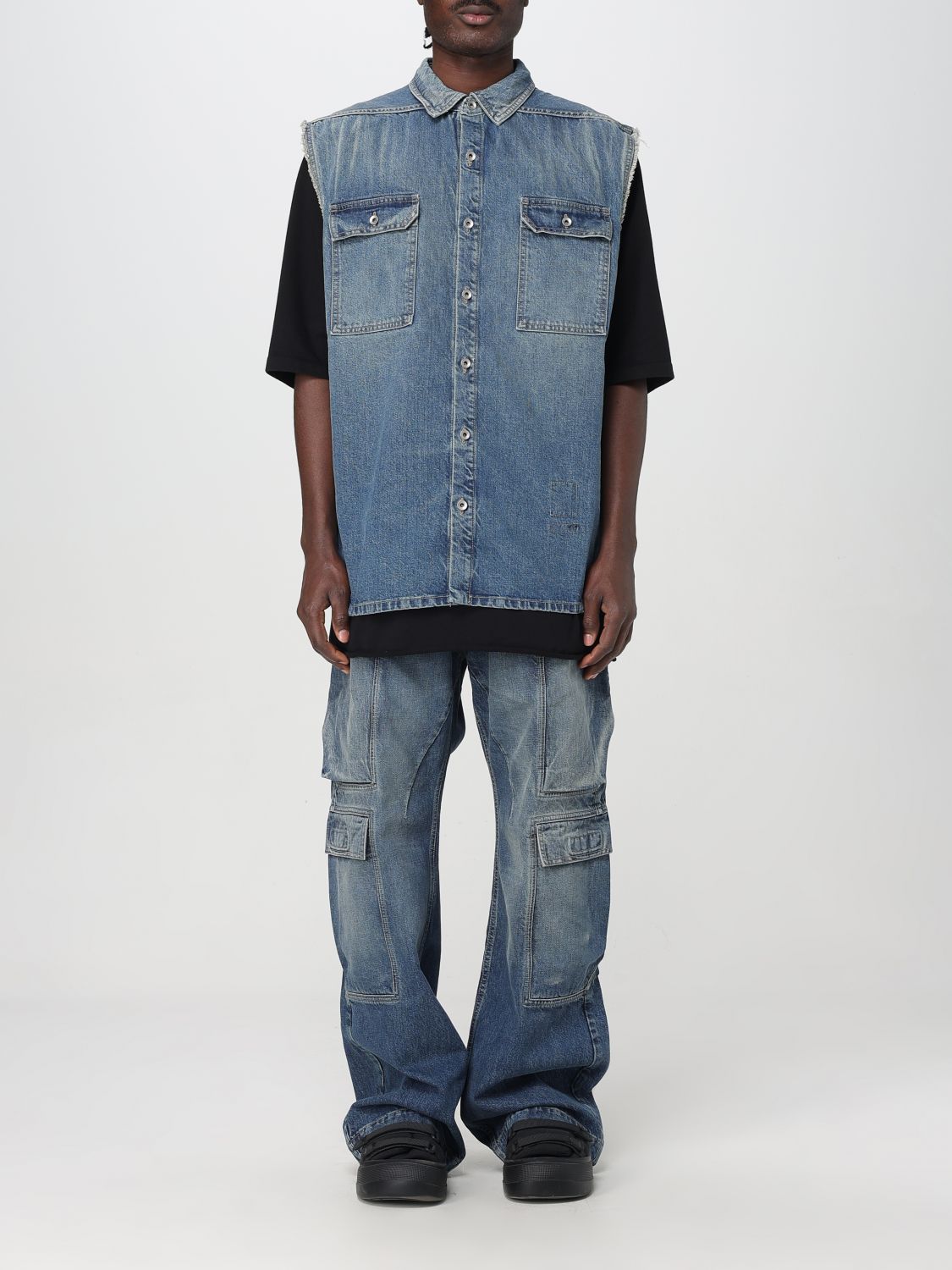 Shop Rick Owens Drkshdw Jacket Men Color Indigo