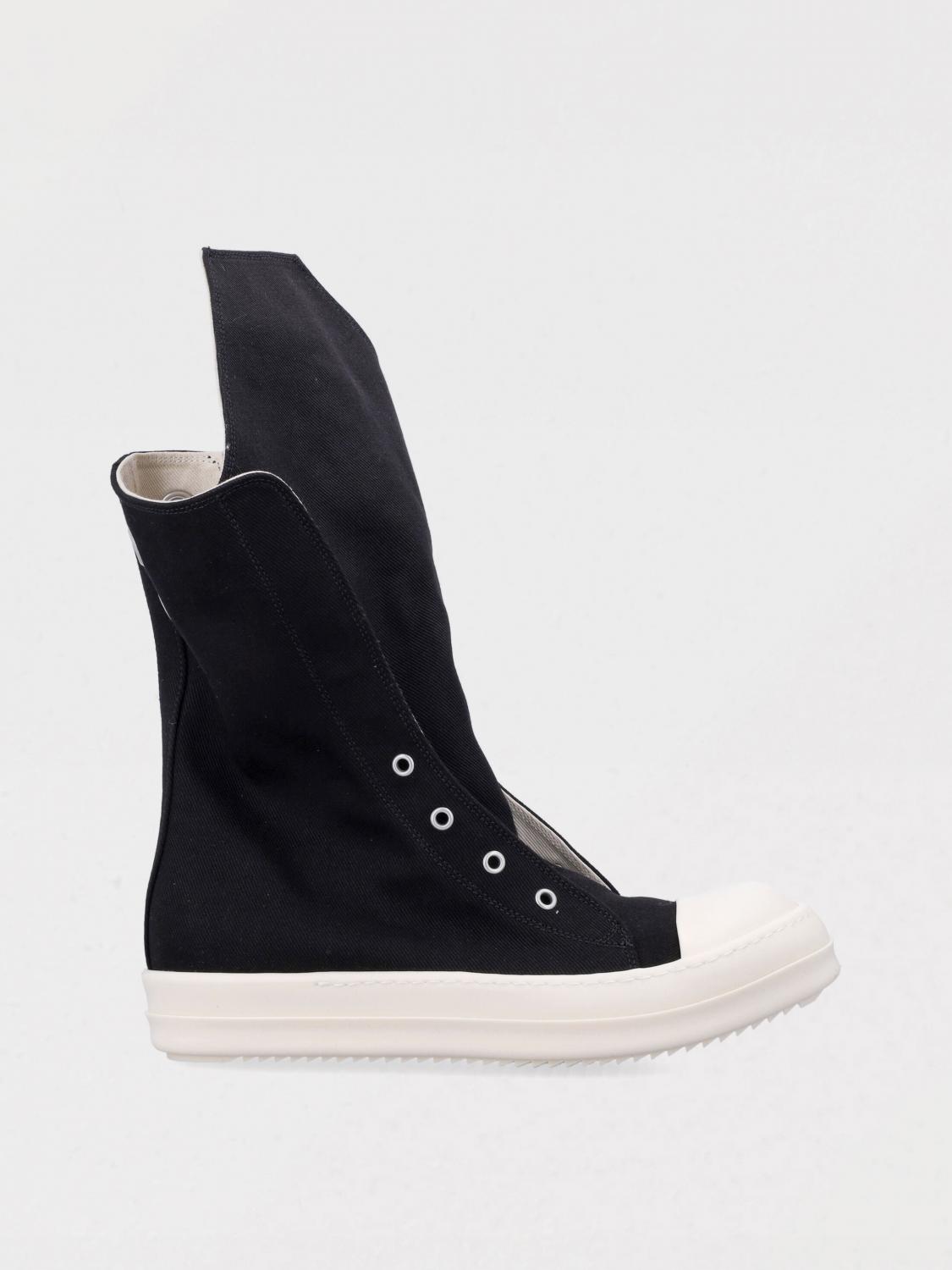 Rick Owens Drkshdw Drkshdw By Rick Owens Man Boot Black Size 9 Textile Fibers In Black