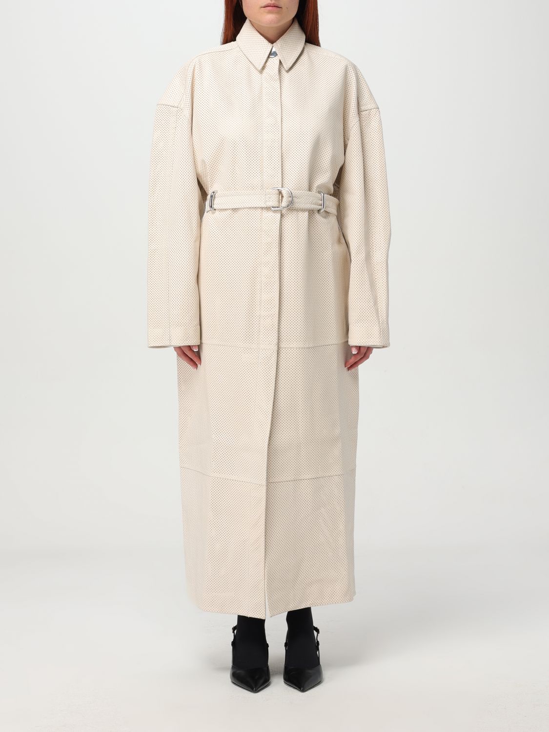 Sportmax Antiope1234 Coats And Trench Coats White In Neutral