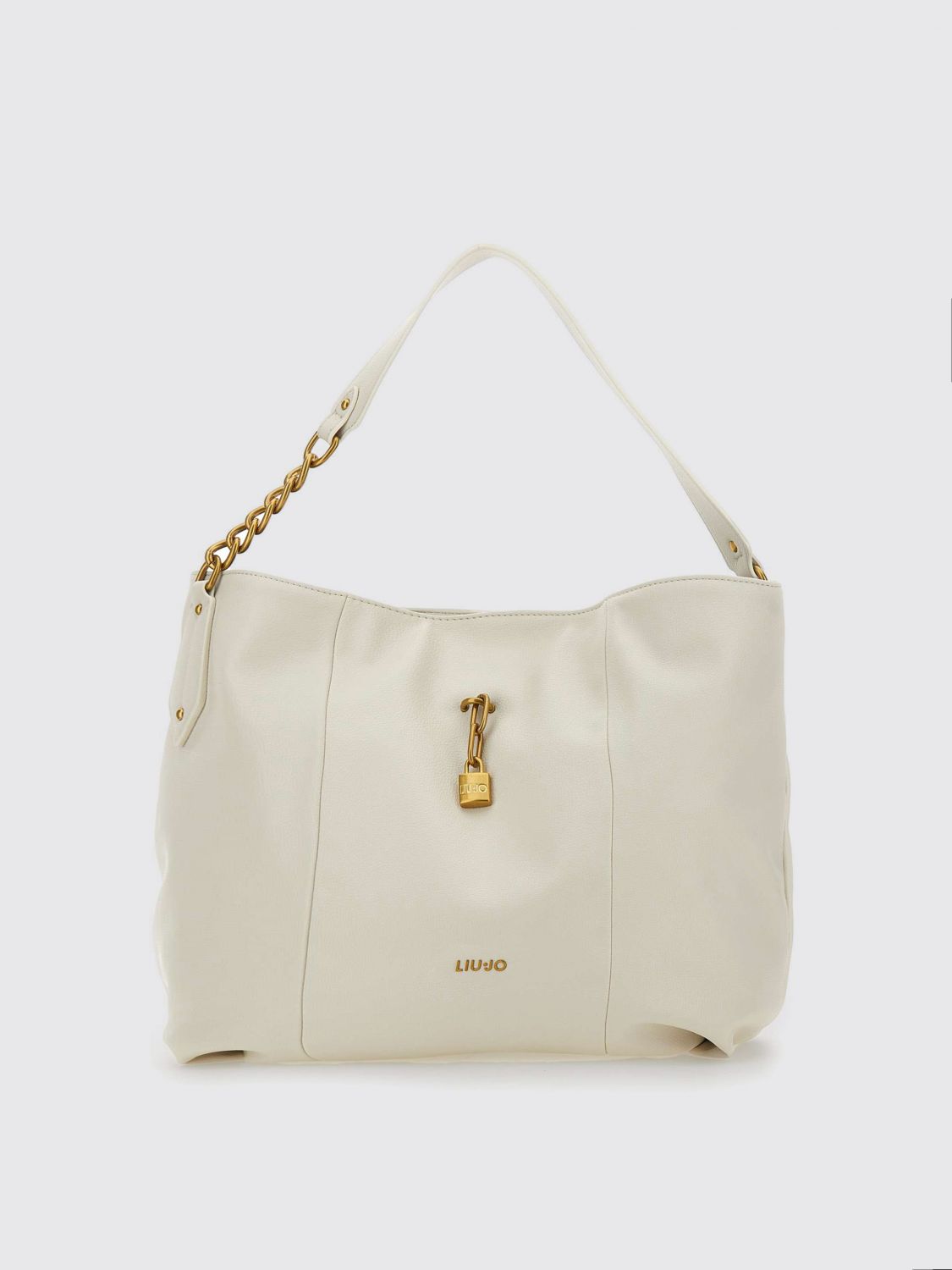 Liu •jo Liu Jo Magena Vegan Leather Cream Shoulder Bag In White