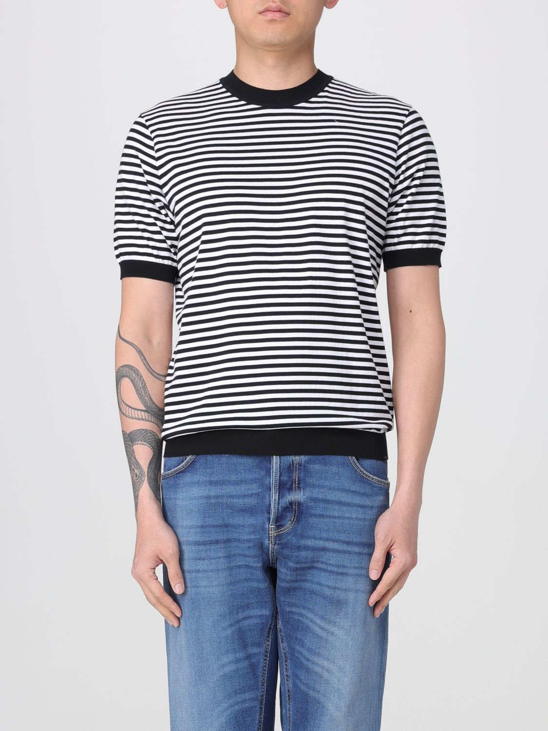 Paul & Shark Short Sleeve Sweater In Black