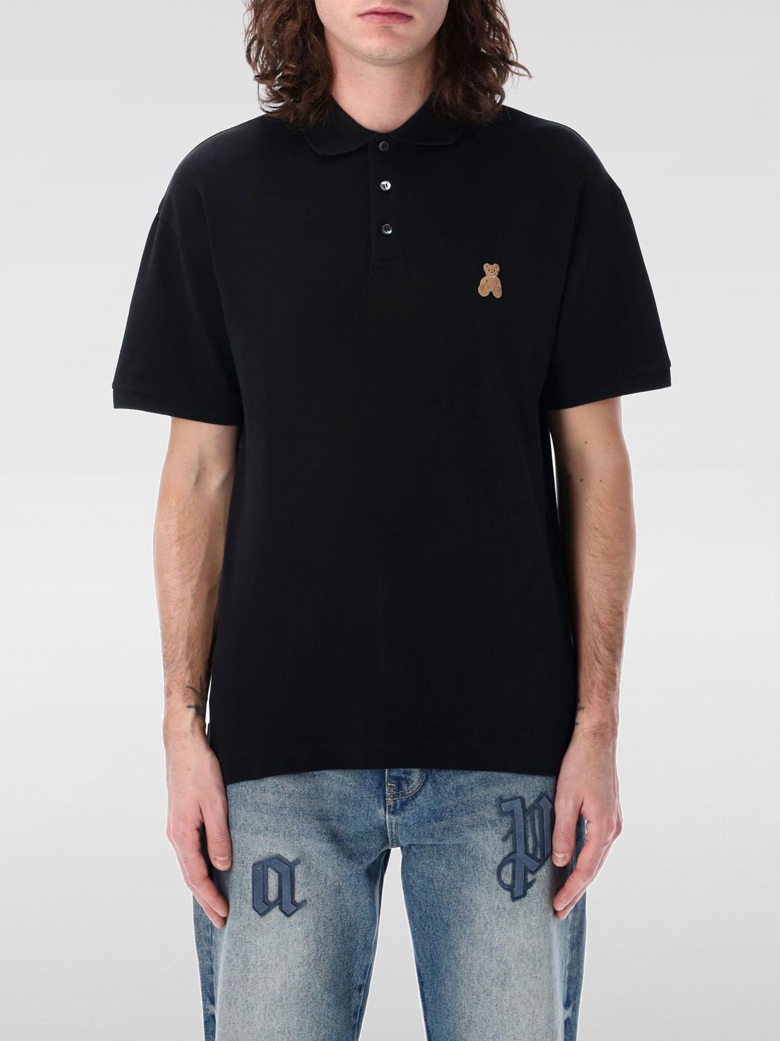 Palm Angels Bear In Mind Polo Shirt In Black