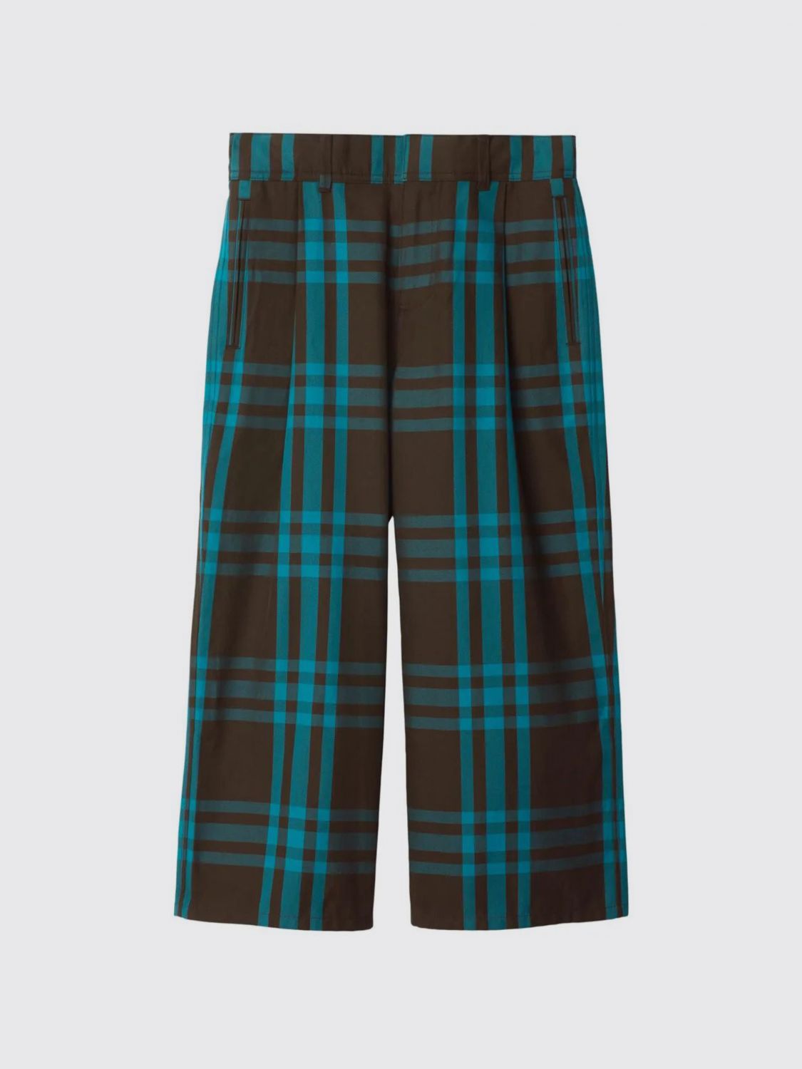 Burberry Check-print Cotton Trousers In Multicolor