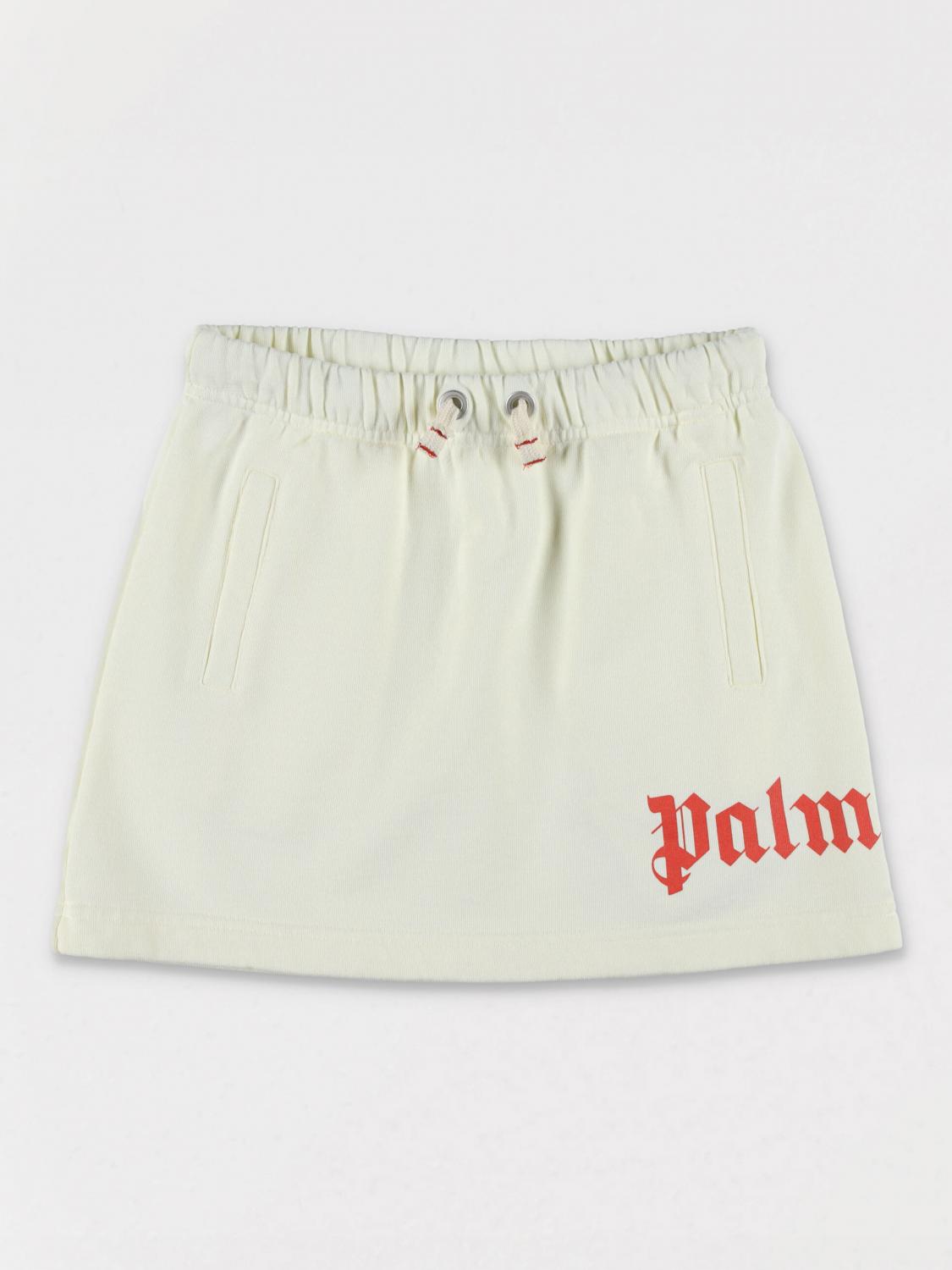 Palm Angels Logo Sweat Skirt In White