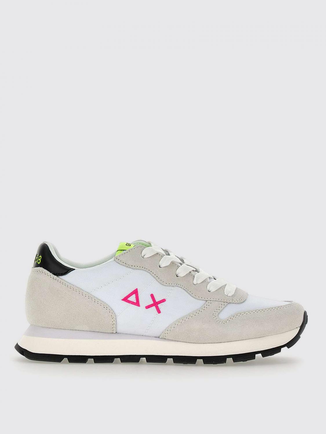 Sun68 Suede Panelled Sneakers In Gray