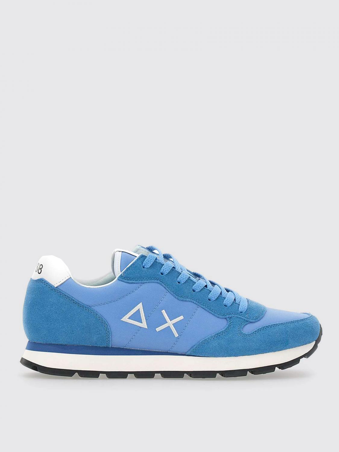 Sun 68 Tom Suede Sneakers In Blue