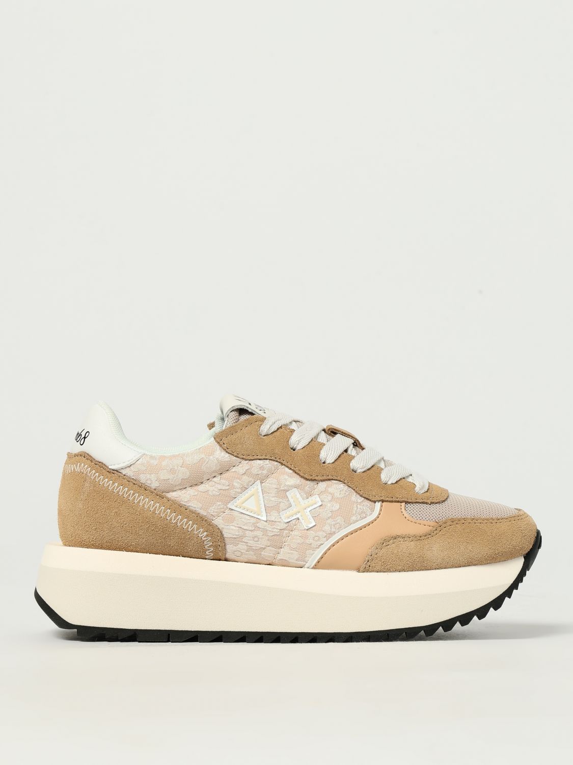 Sun68 Sneakers Ally Flower In Camoscio E Mesh Jacquard