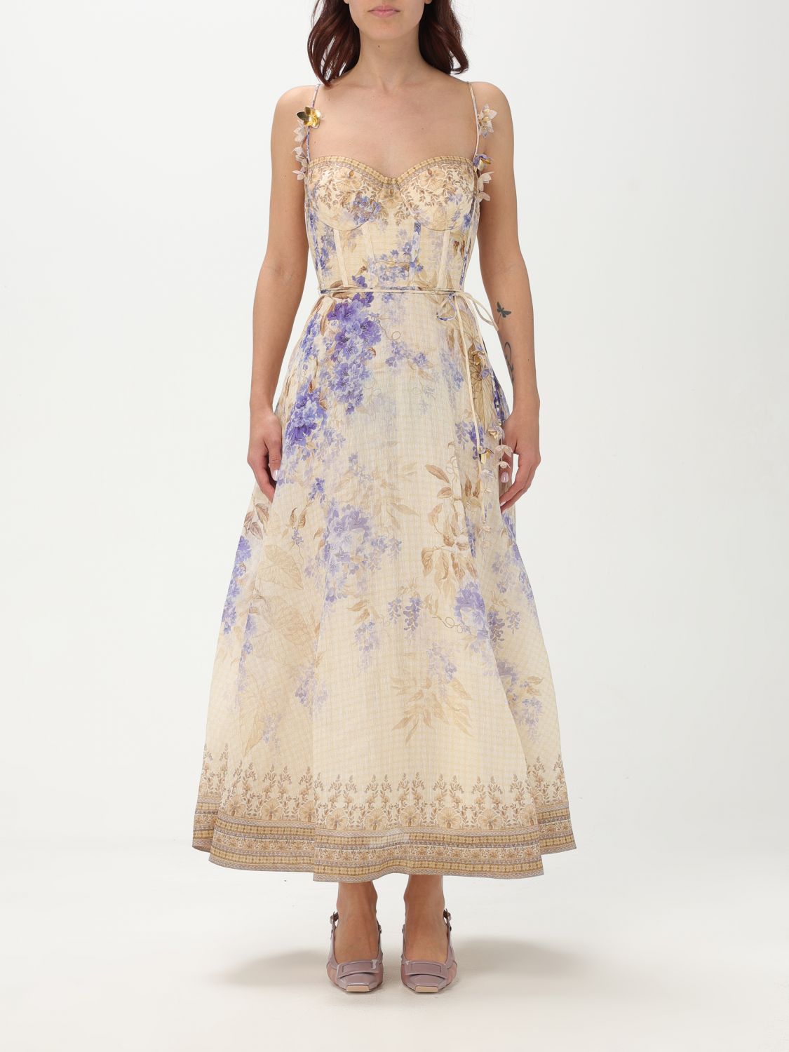 Shop Zimmermann Dress Woman Color Lilac