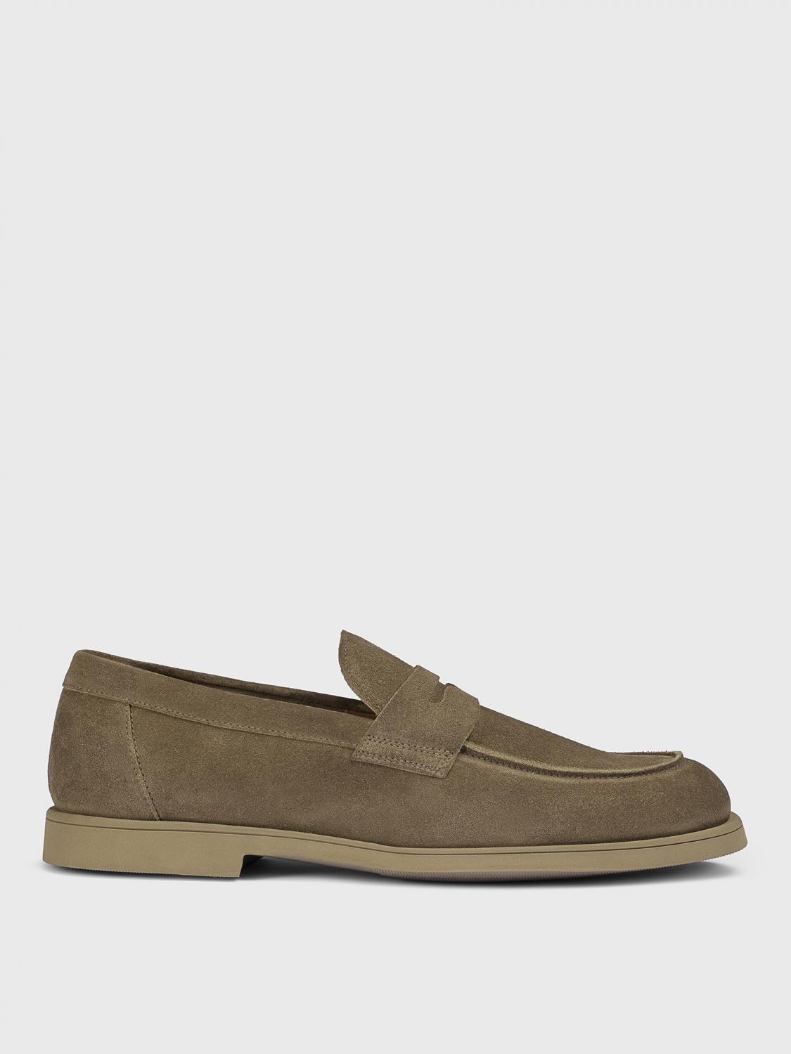 Doucal's Brown Suede Leather Loafers In Cocoa