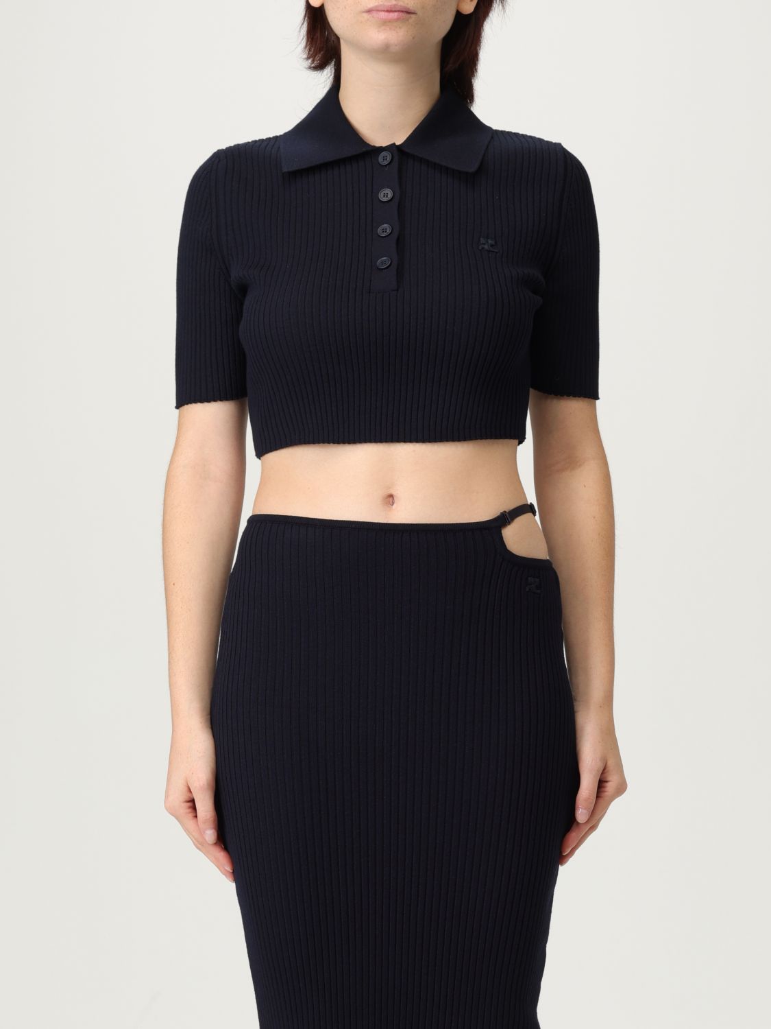 Courrèges Polo Shirt  Woman Color Blue