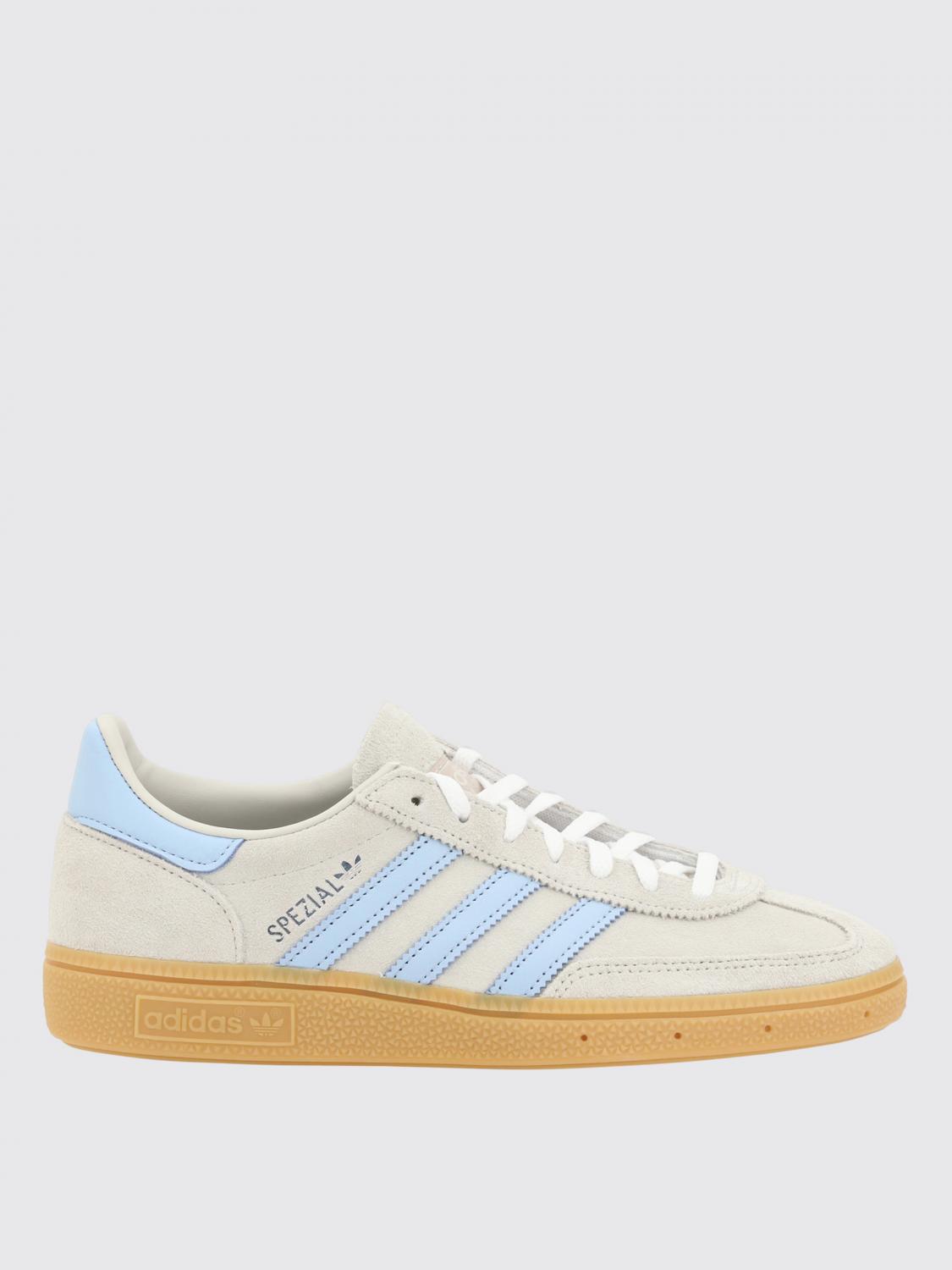 Adidas Originals Womens Alumina Clear Sky Gum Handball Spezial Suede Low-top Trainers In Beige