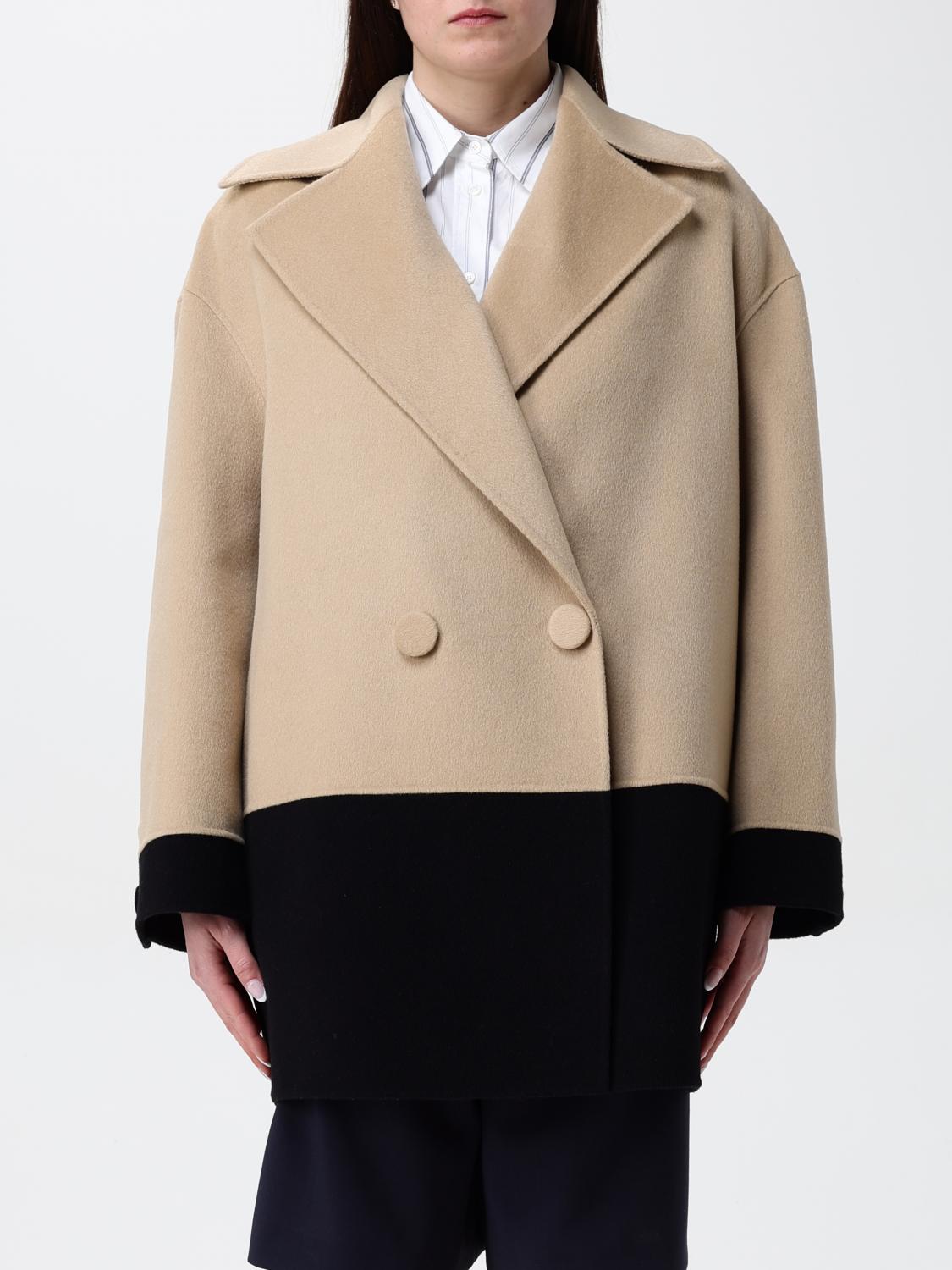 Max Mara Studio Coat Woman Sand In Sand