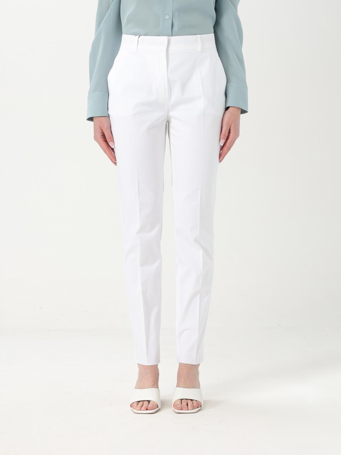 Max Mara Studio Pants Woman White In White