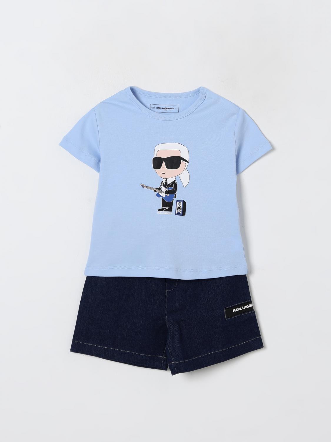 Karl Lagerfeld Multicolor Suit For Baby Boy With In Sky