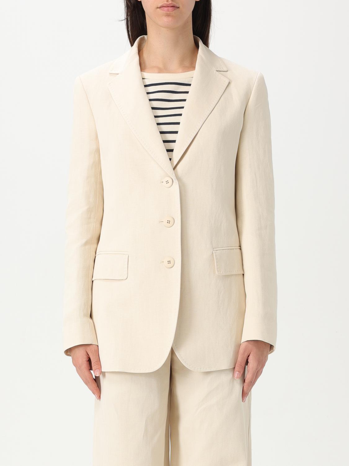 Max Mara White Blazer In Ivory