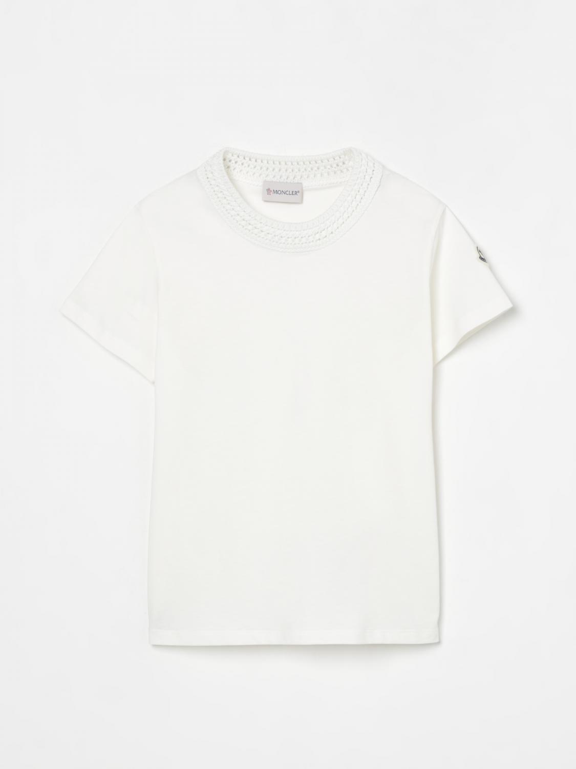 MONCLER T-Shirt Kids color White　MONCLER Tシャツ キッズカラー ホワイト MONCLER