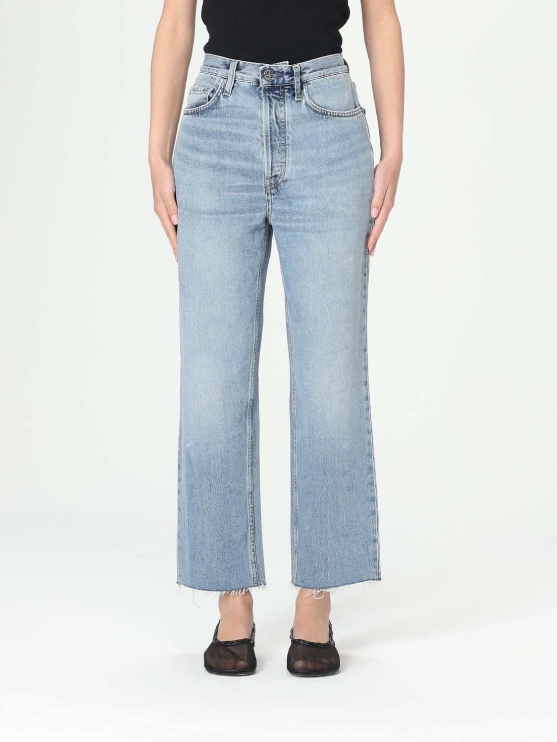 Totême Jeans Toteme Woman Color Gnawed Blue In Gnawed Blue