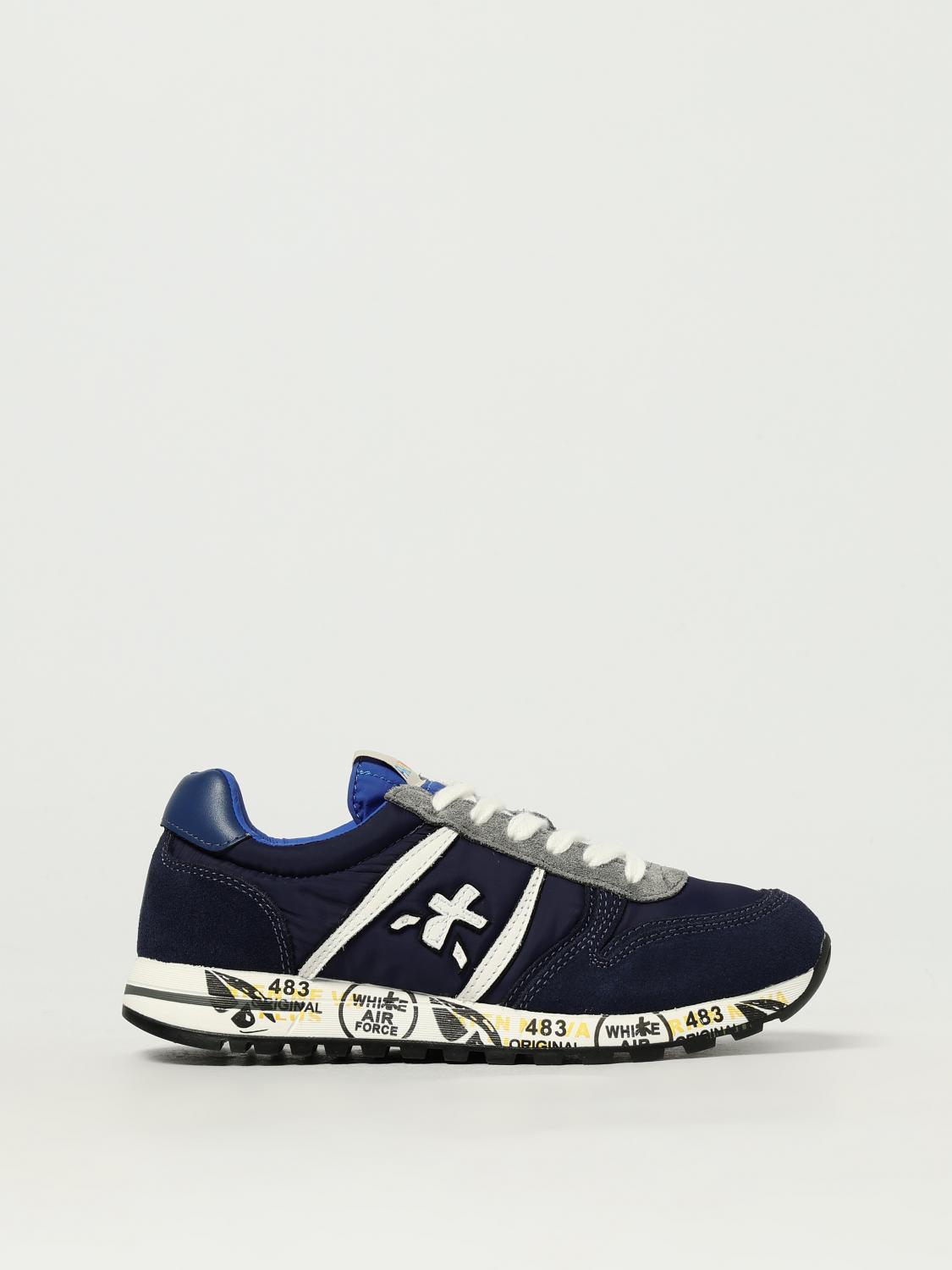 Premiata Teen Sky Low Top Sneakers In Blue