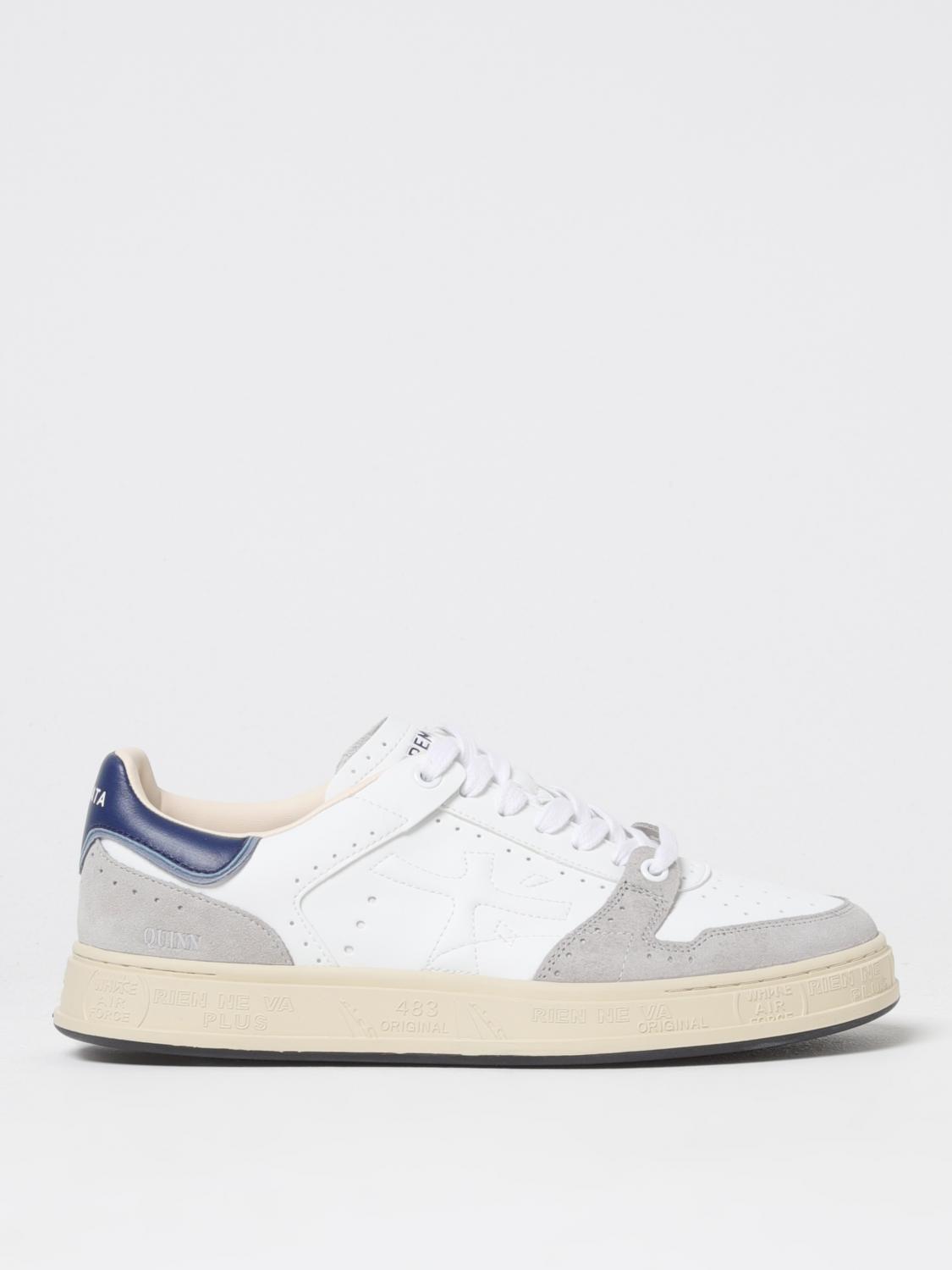 Premiata Quinn Sneakers In White Leather In White