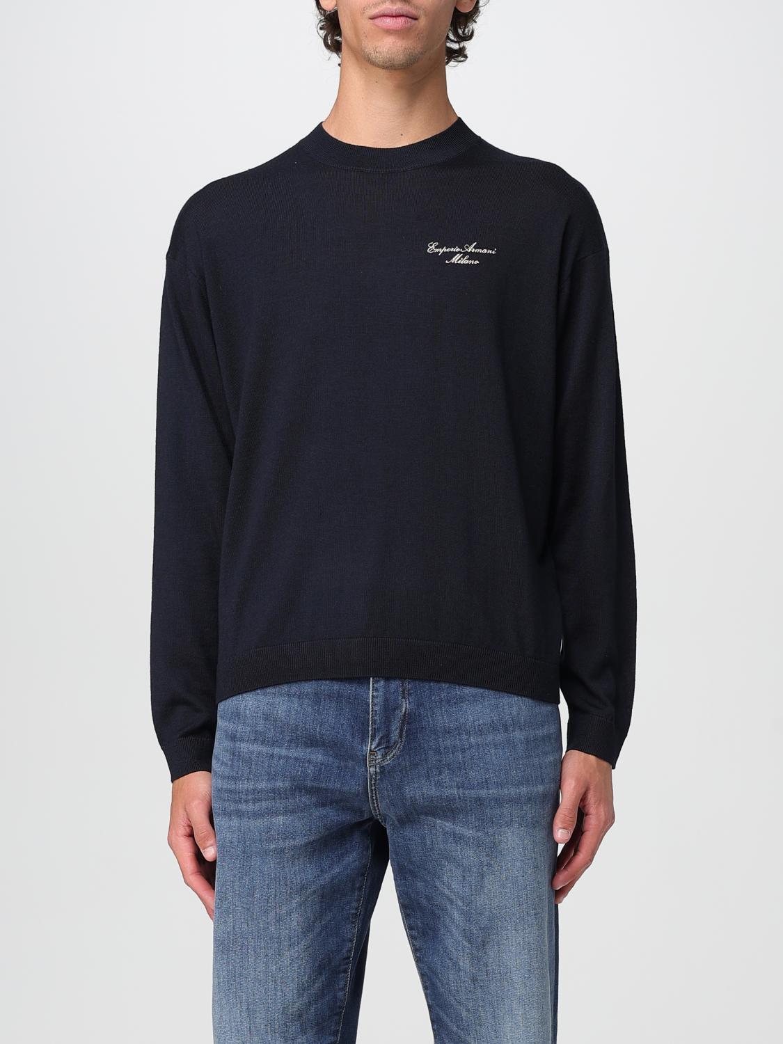 Emporio Armani Sweater  Men Color Blue